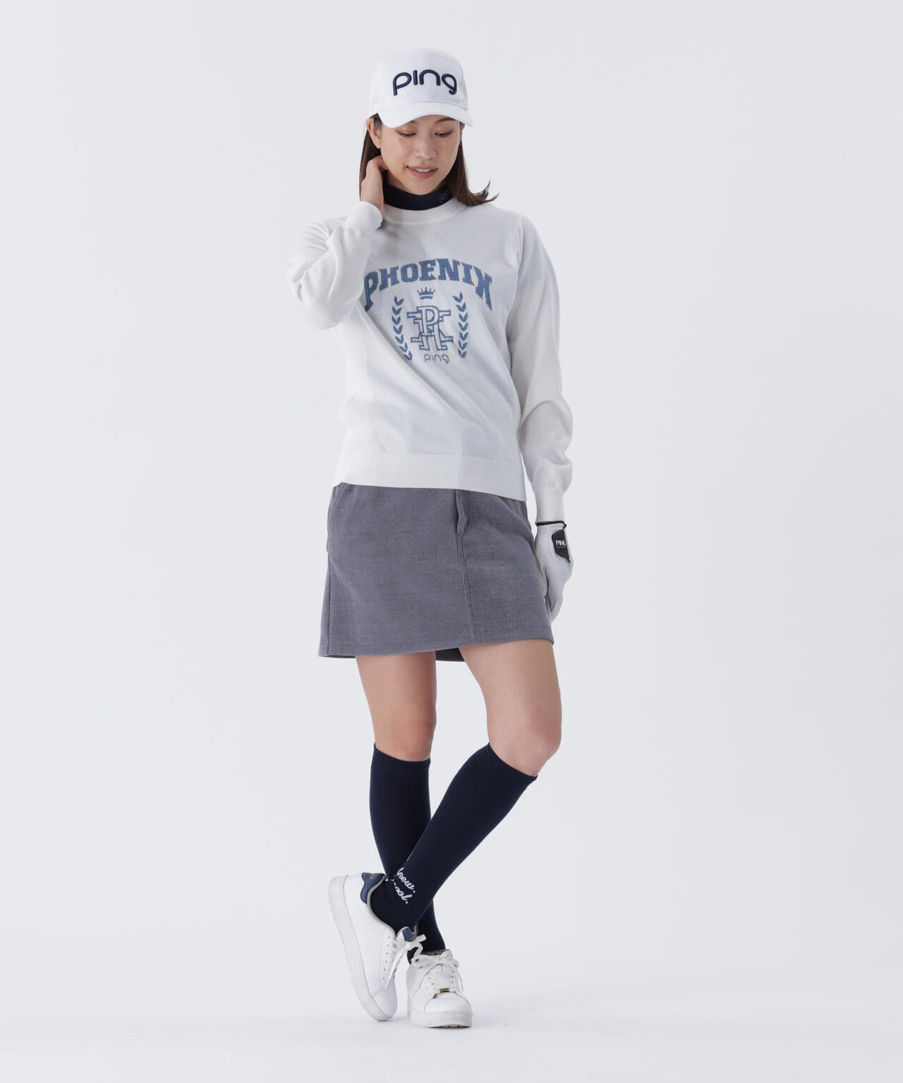 【PING APPAREL】デニムライクニット/カノコ レイヤードツインニット <LADIES LINE> (LADIES)