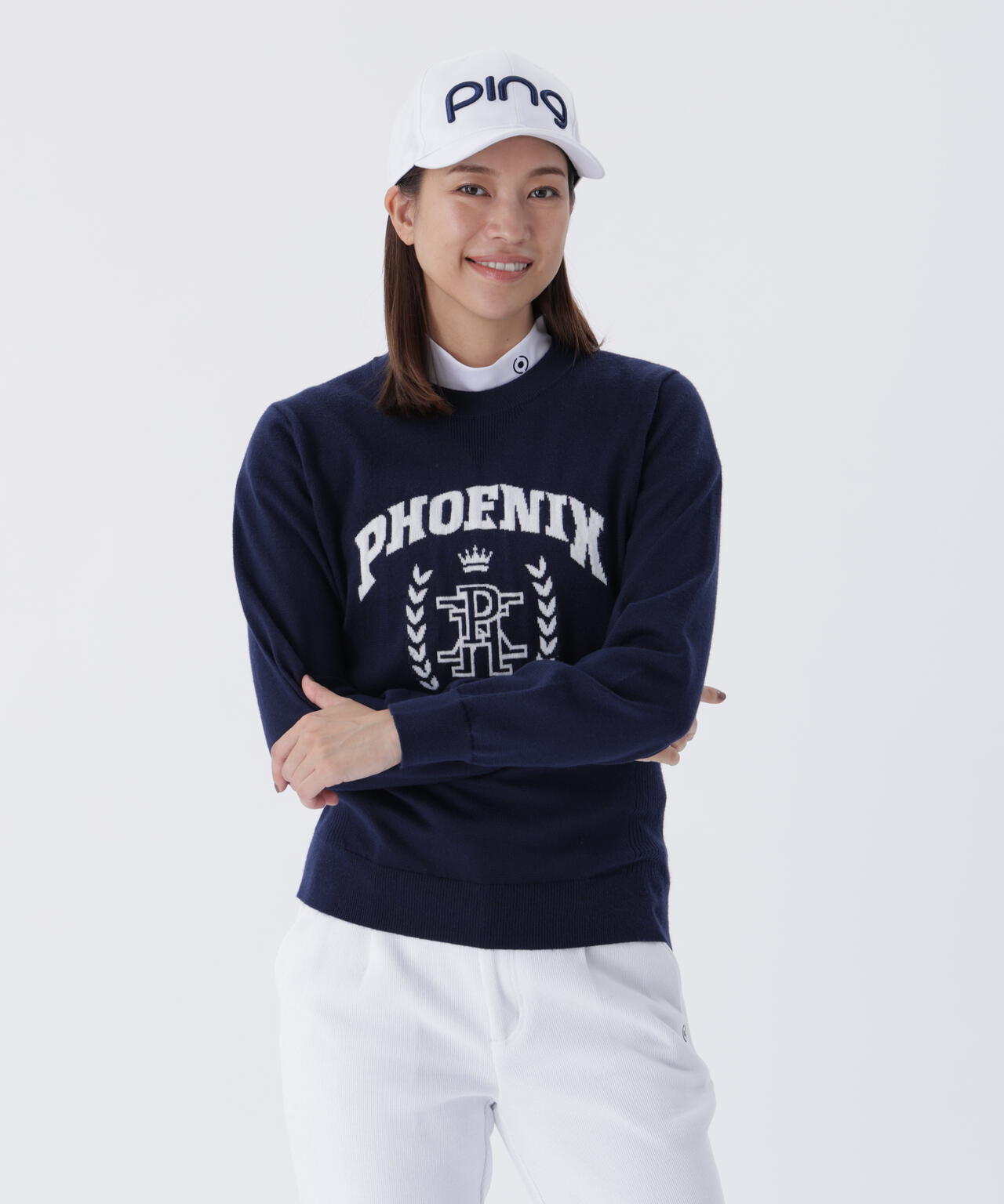 【PING APPAREL】デニムライクニット/カノコ レイヤードツインニット <LADIES LINE> (LADIES)