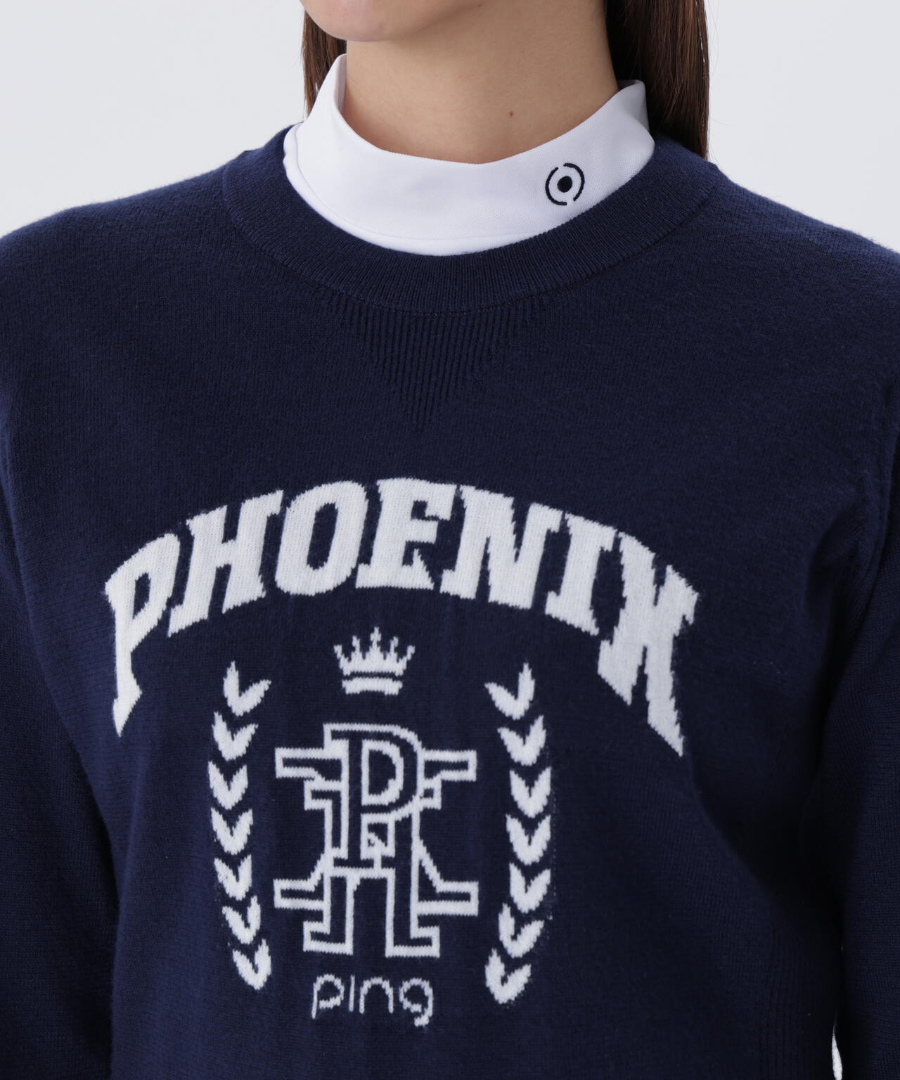 【PING APPAREL】デニムライクニット/カノコ レイヤードツインニット <LADIES LINE> (LADIES)