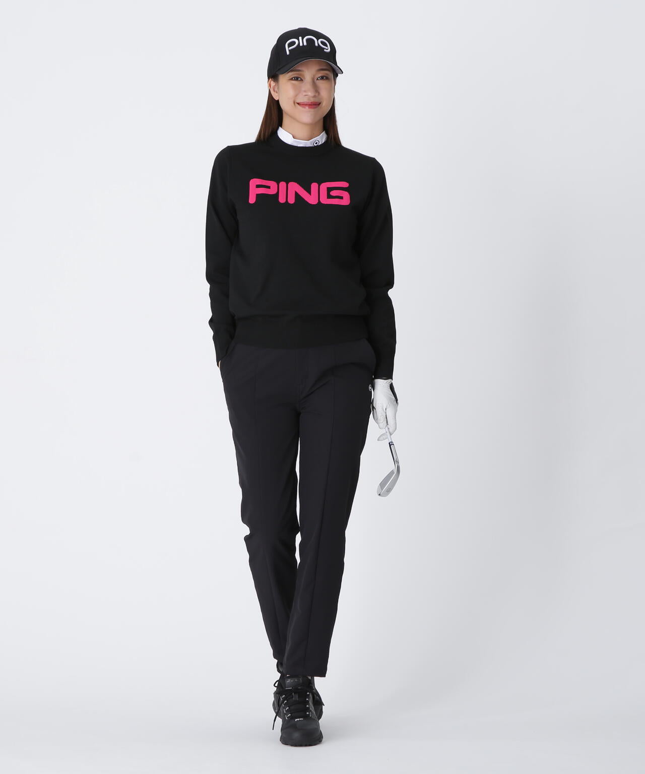 【PING APPAREL】10カラークルーネックニットプルオーバー <LADIES LINE> (LADIES)