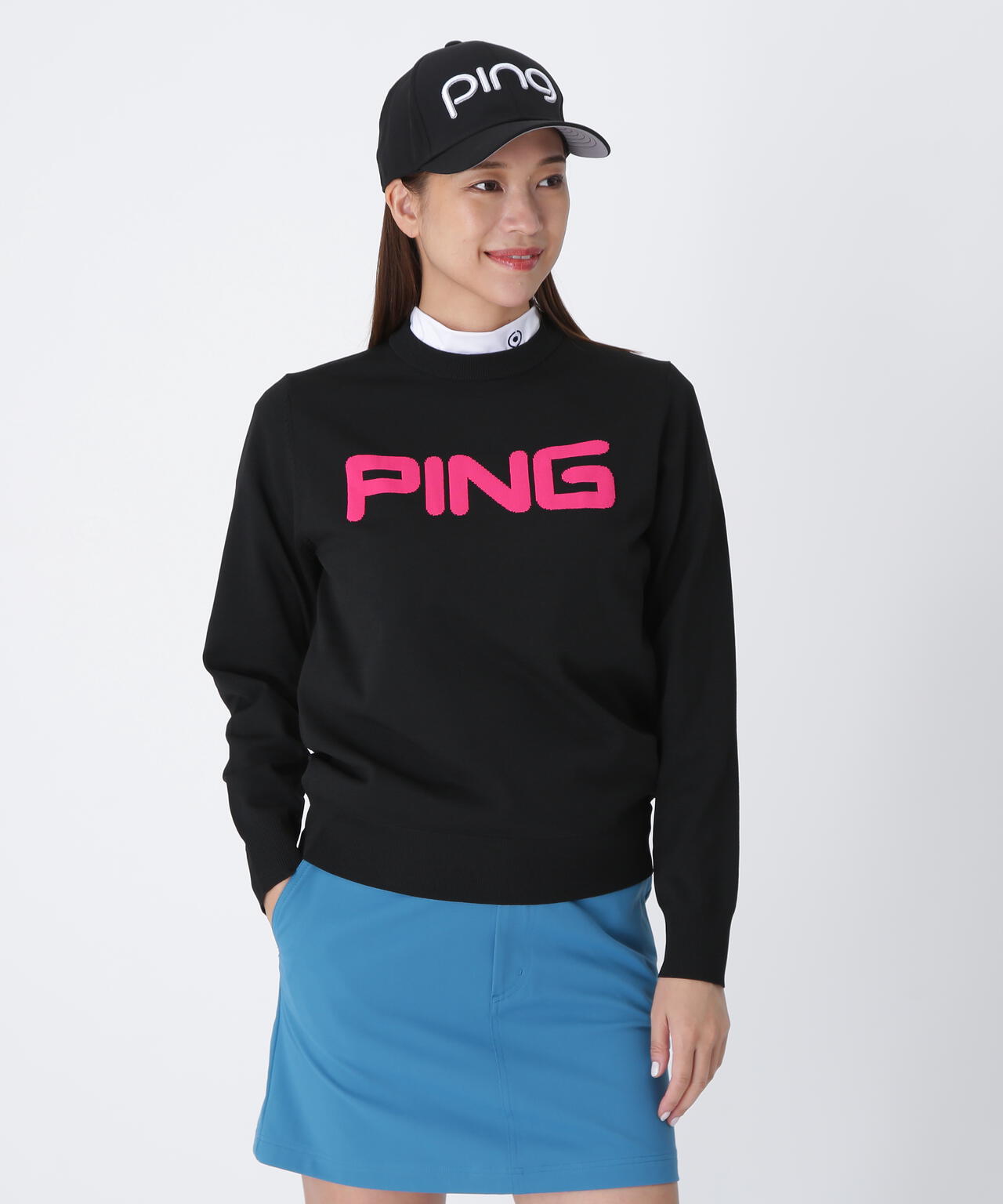 【PING APPAREL】10カラークルーネックニットプルオーバー <LADIES LINE> (LADIES)