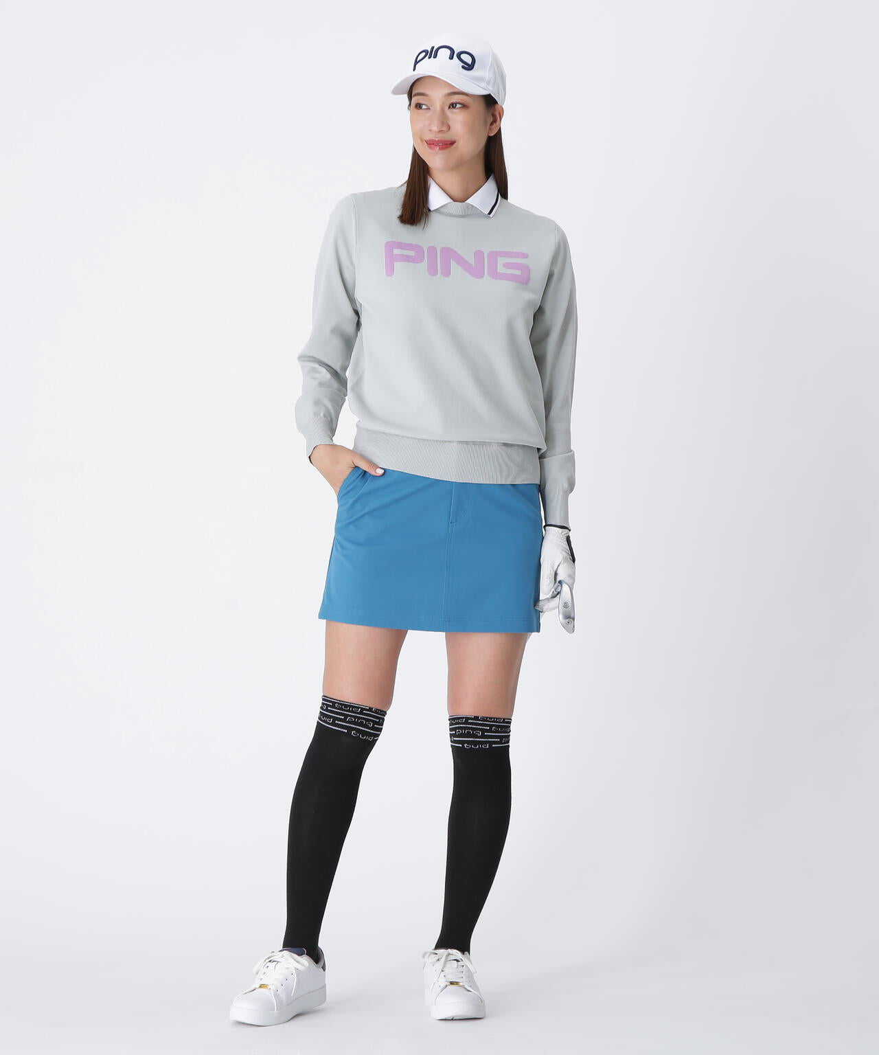 【PING APPAREL】10カラークルーネックニットプルオーバー <LADIES LINE> (LADIES)