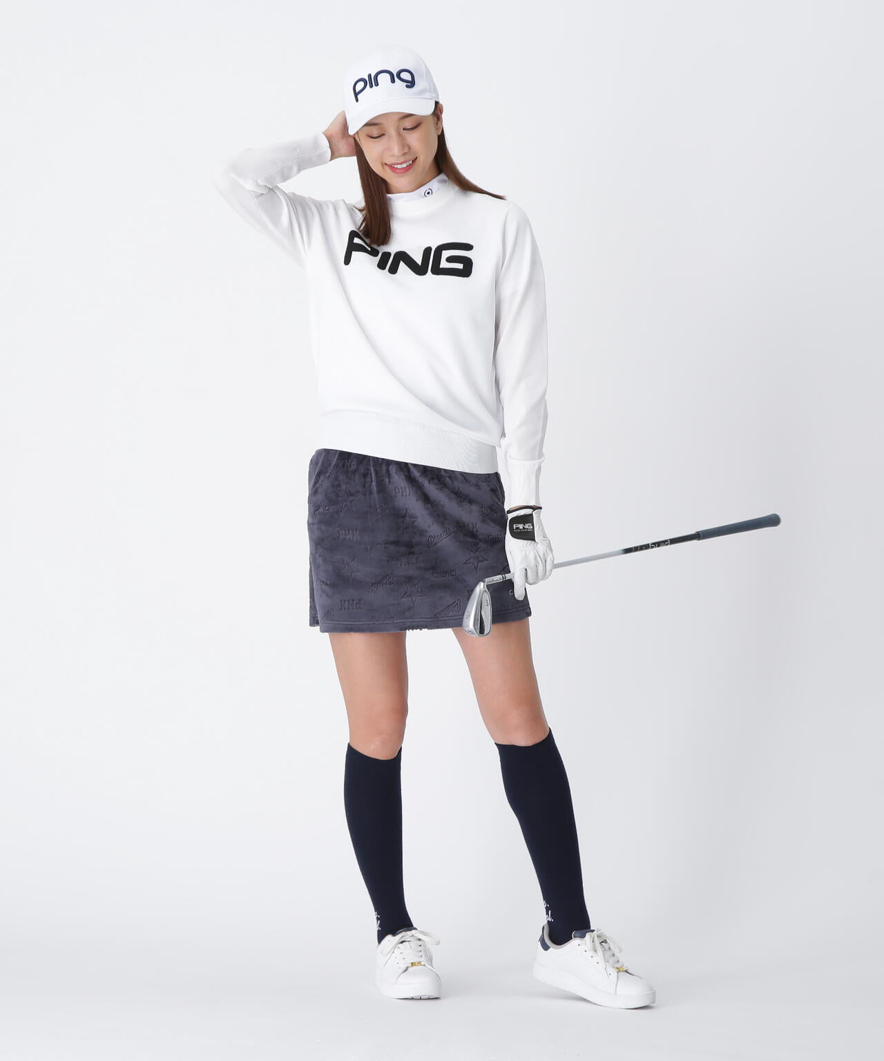 【PING APPAREL】10カラークルーネックニットプルオーバー <LADIES LINE> (LADIES)