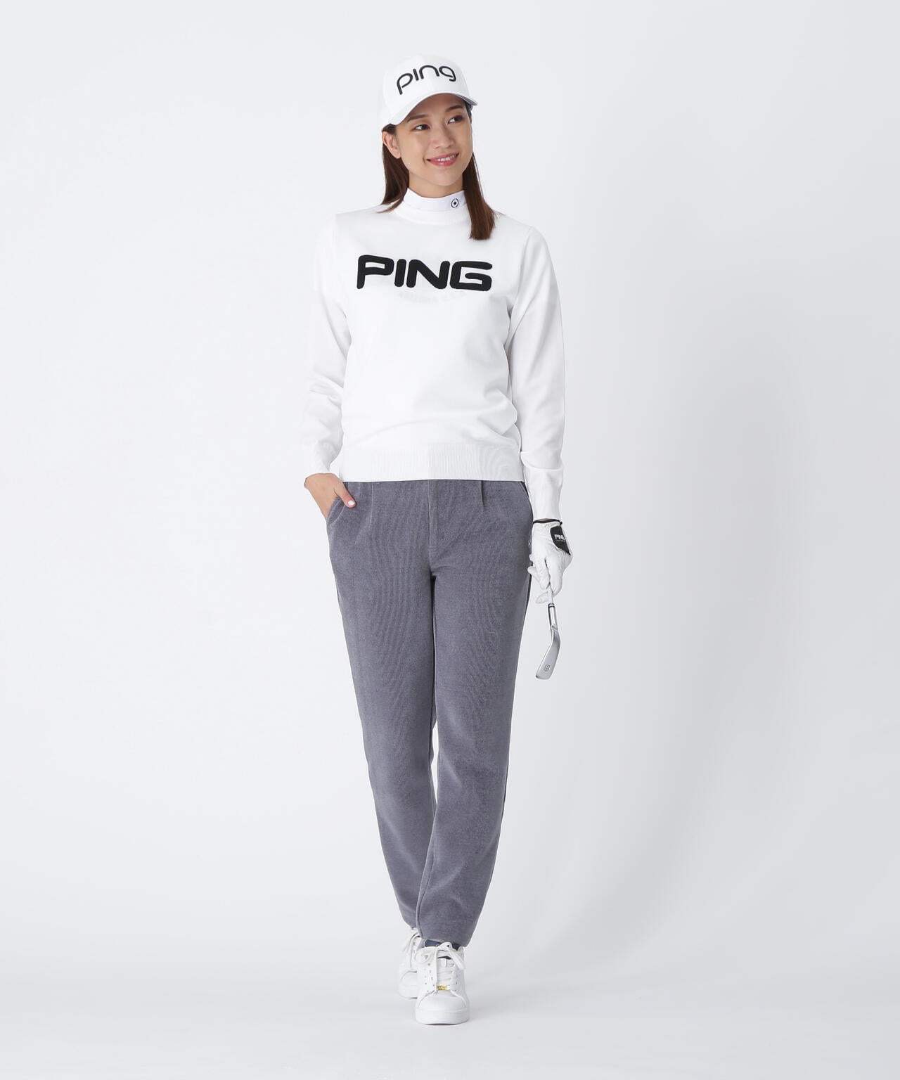 【PING APPAREL】10カラークルーネックニットプルオーバー <LADIES LINE> (LADIES)