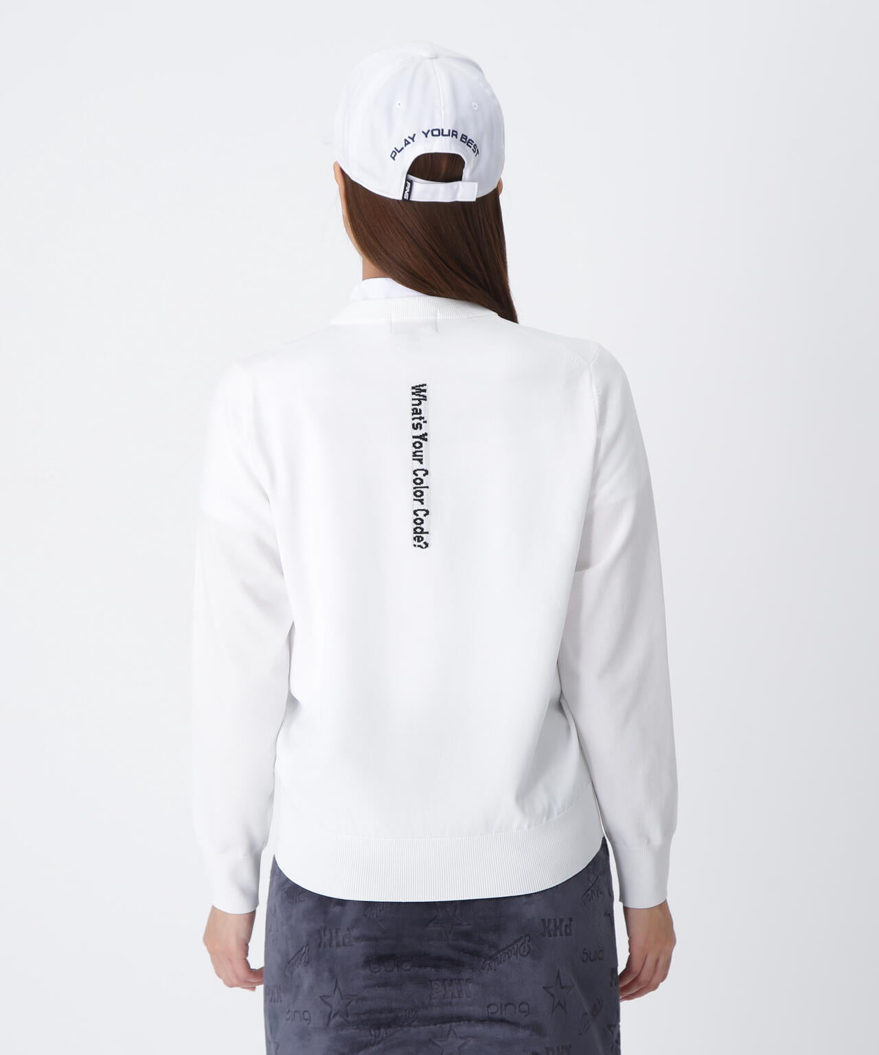 【PING APPAREL】10カラークルーネックニットプルオーバー <LADIES LINE> (LADIES)