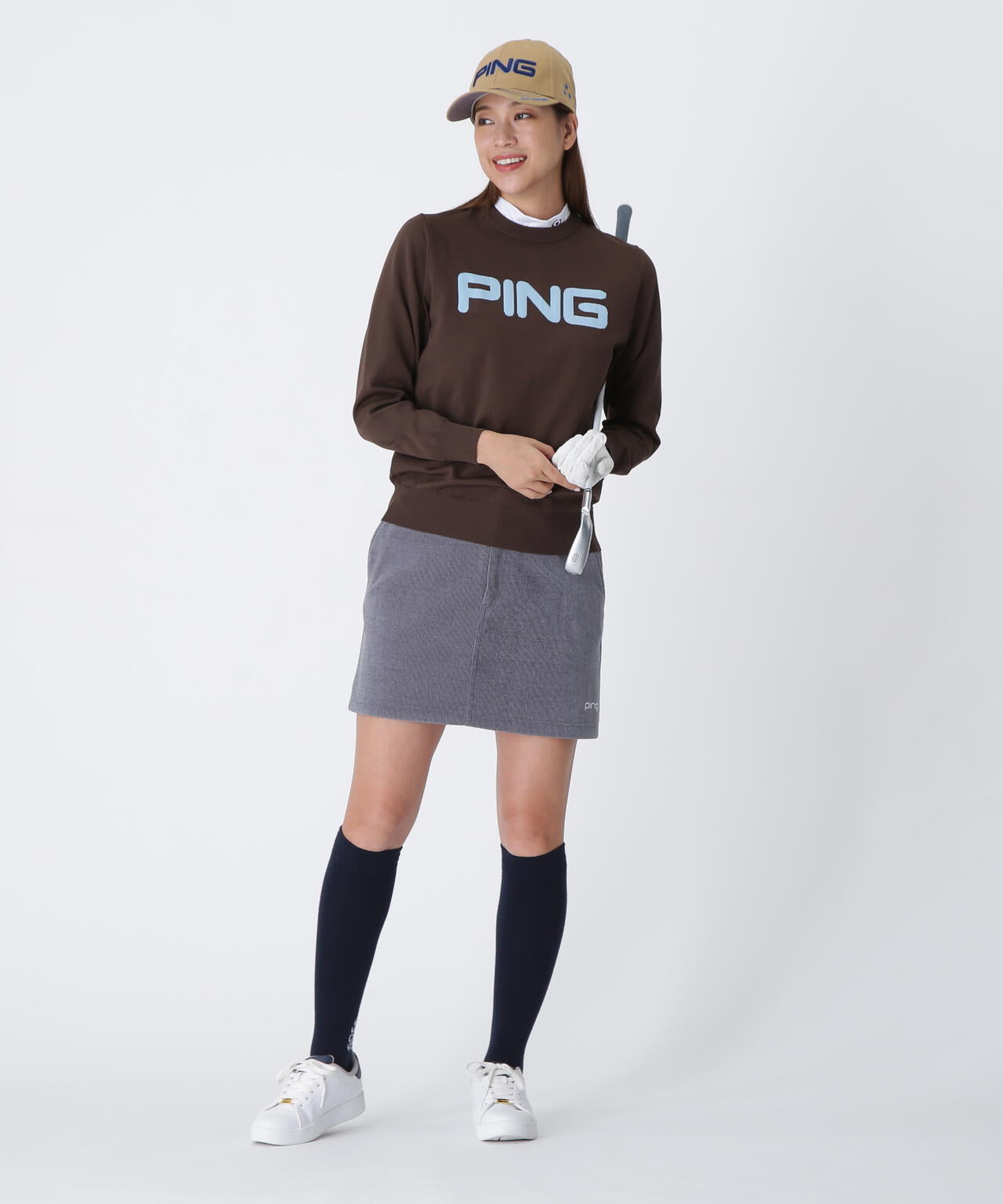 【PING APPAREL】10カラークルーネックニットプルオーバー <LADIES LINE> (LADIES)