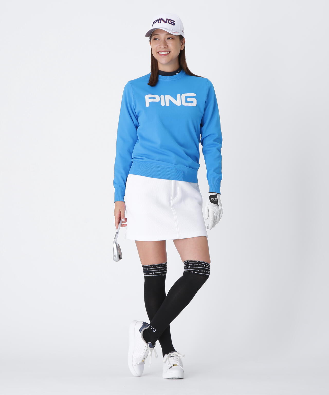 【PING APPAREL】10カラークルーネックニットプルオーバー <LADIES LINE> (LADIES)