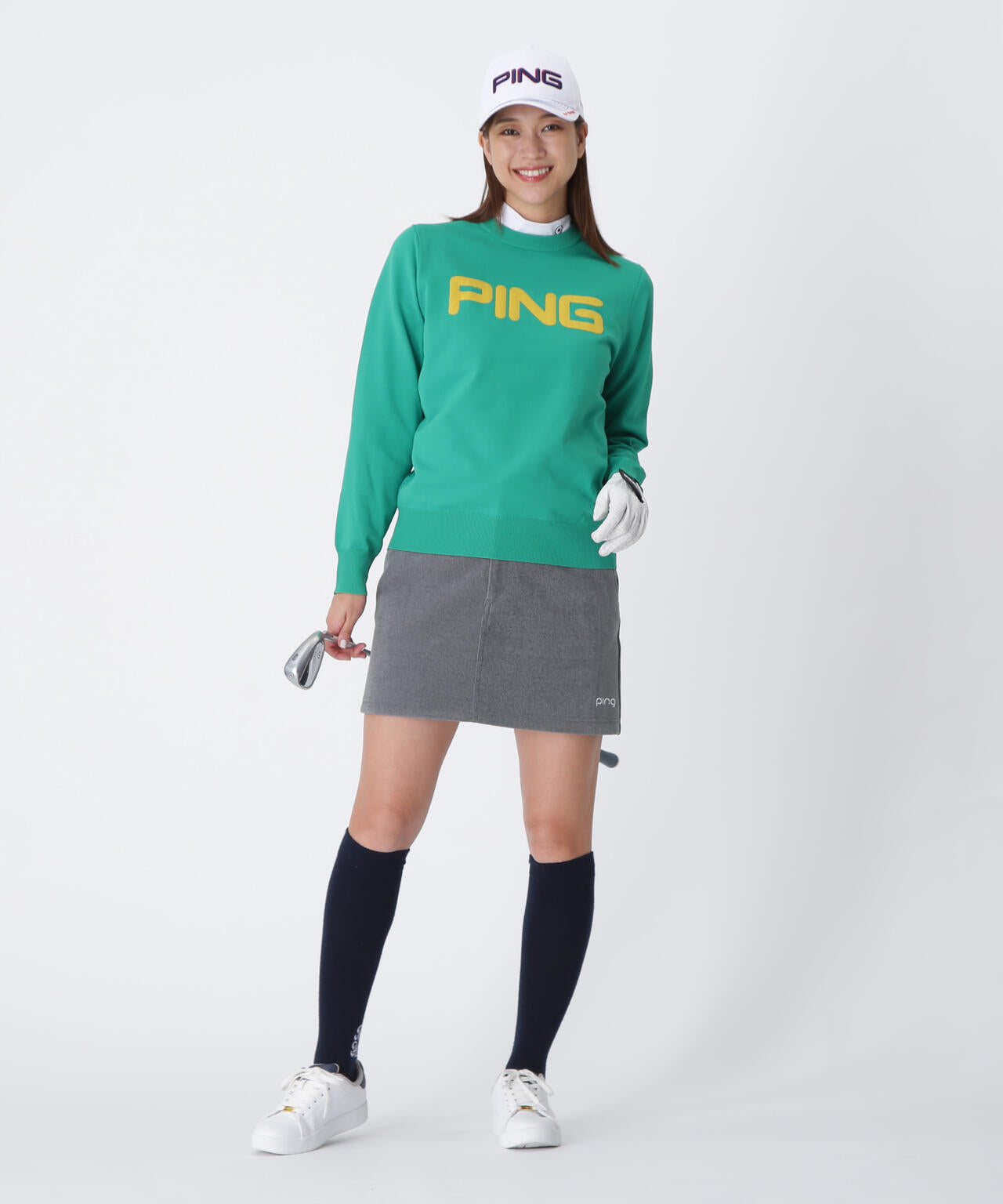 【PING APPAREL】10カラークルーネックニットプルオーバー <LADIES LINE> (LADIES)