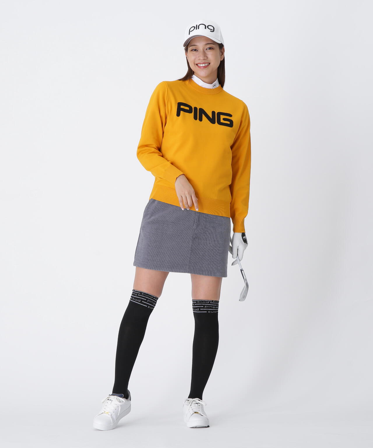 【PING APPAREL】10カラークルーネックニットプルオーバー <LADIES LINE> (LADIES)