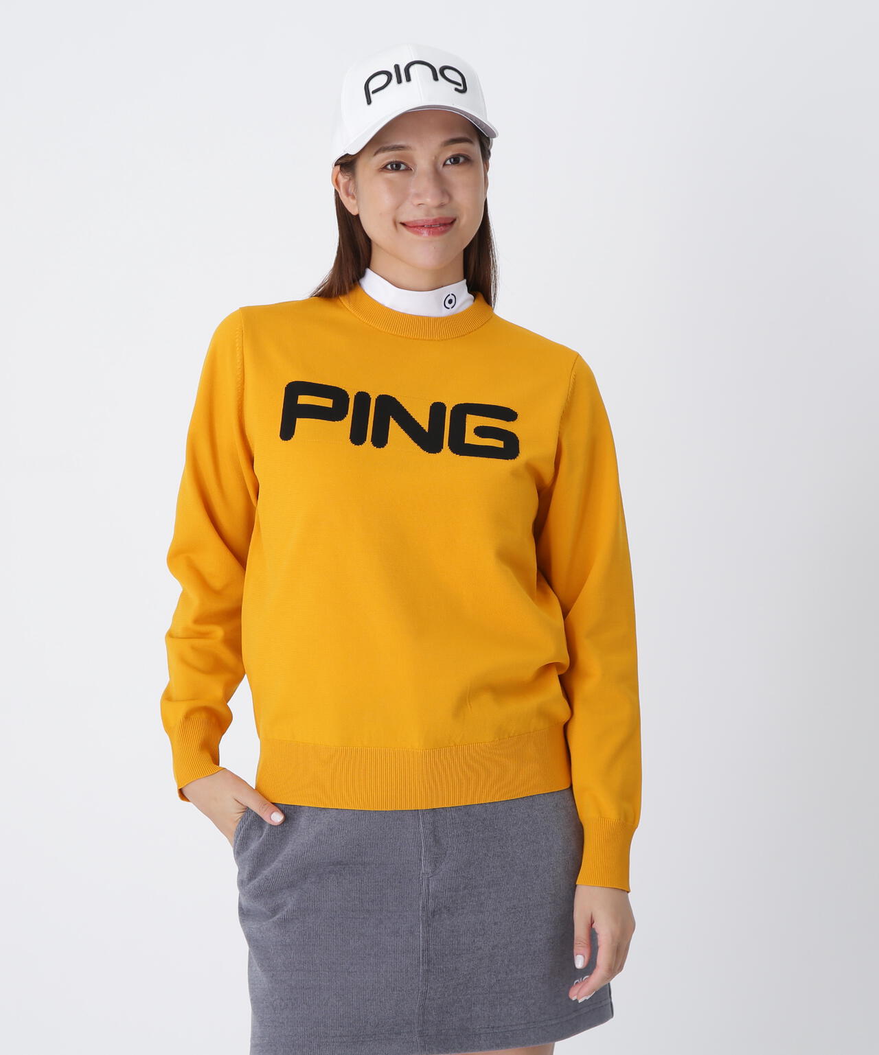 【PING APPAREL】10カラークルーネックニットプルオーバー <LADIES LINE> (LADIES)