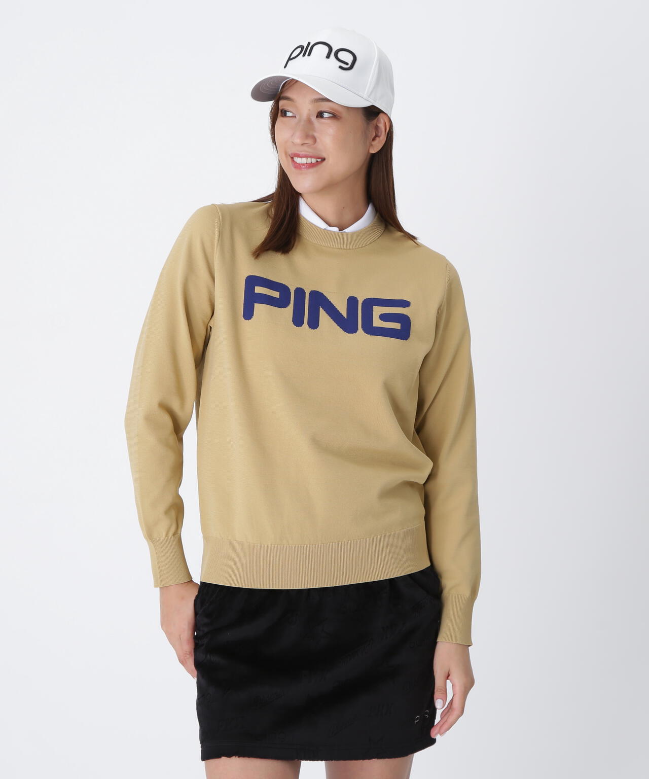【PING APPAREL】10カラークルーネックニットプルオーバー <LADIES LINE> (LADIES)