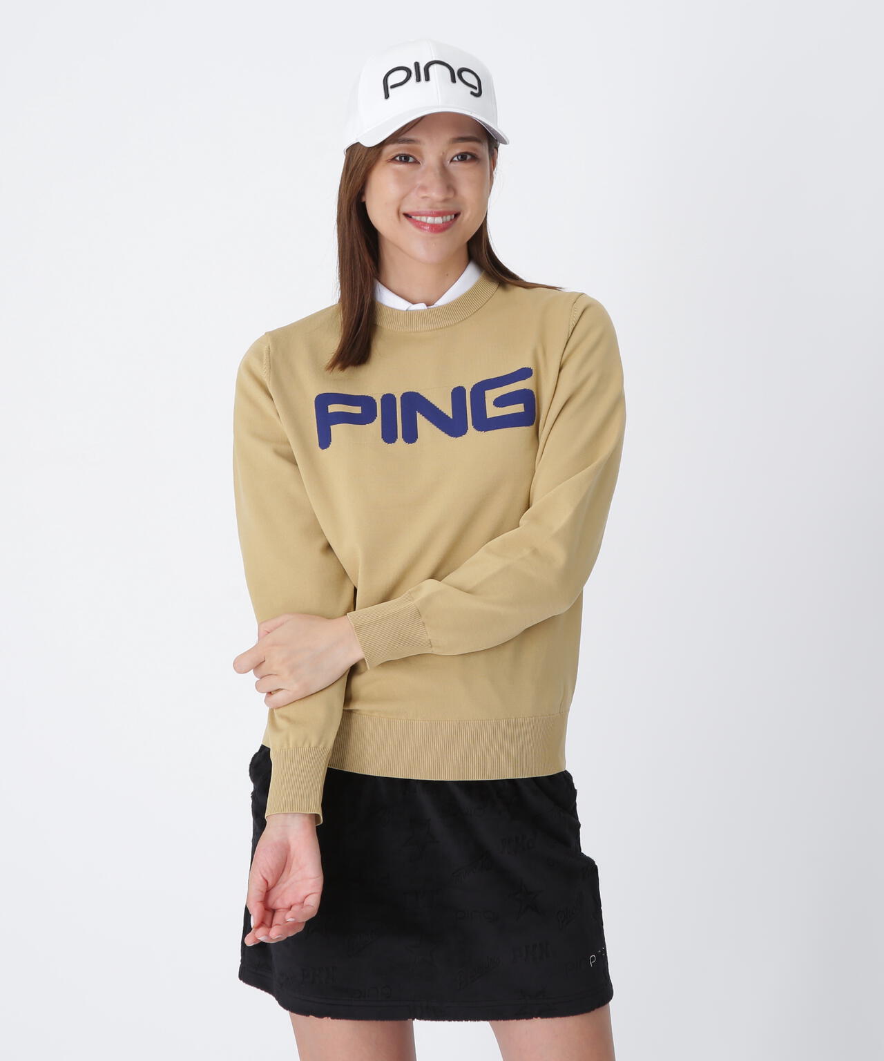 【PING APPAREL】10カラークルーネックニットプルオーバー <LADIES LINE> (LADIES)