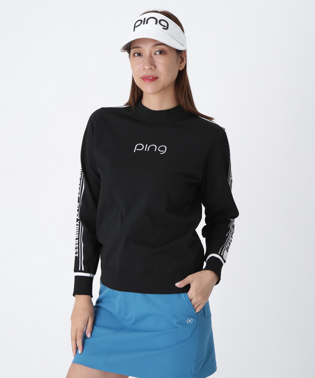 【PING APPAREL】ロゴジャカードハイネックニット <LADIES LINE> (LADIES)
