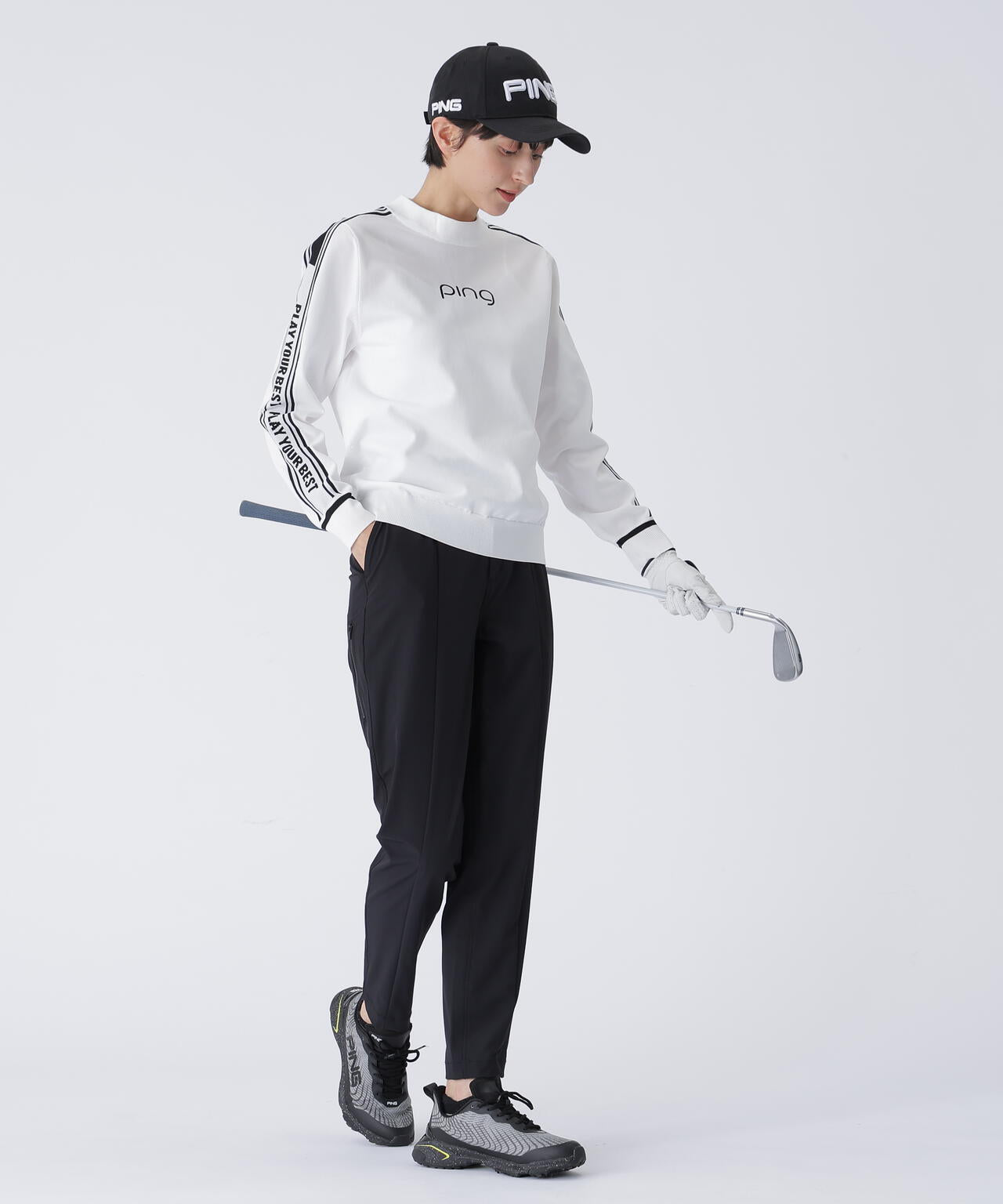 【PING APPAREL】ロゴジャカードハイネックニット <LADIES LINE> (LADIES)