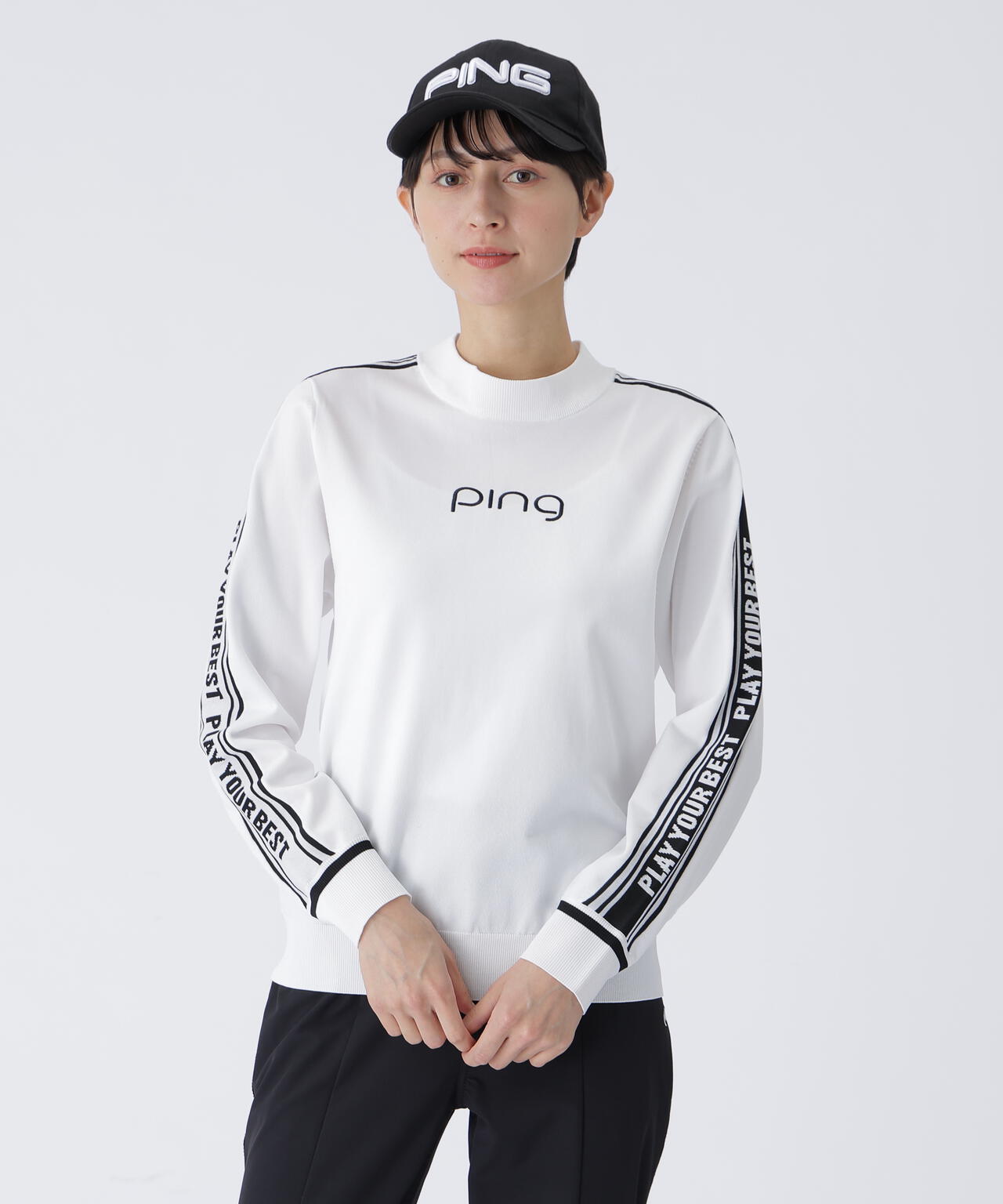 【PING APPAREL】ロゴジャカードハイネックニット <LADIES LINE> (LADIES)