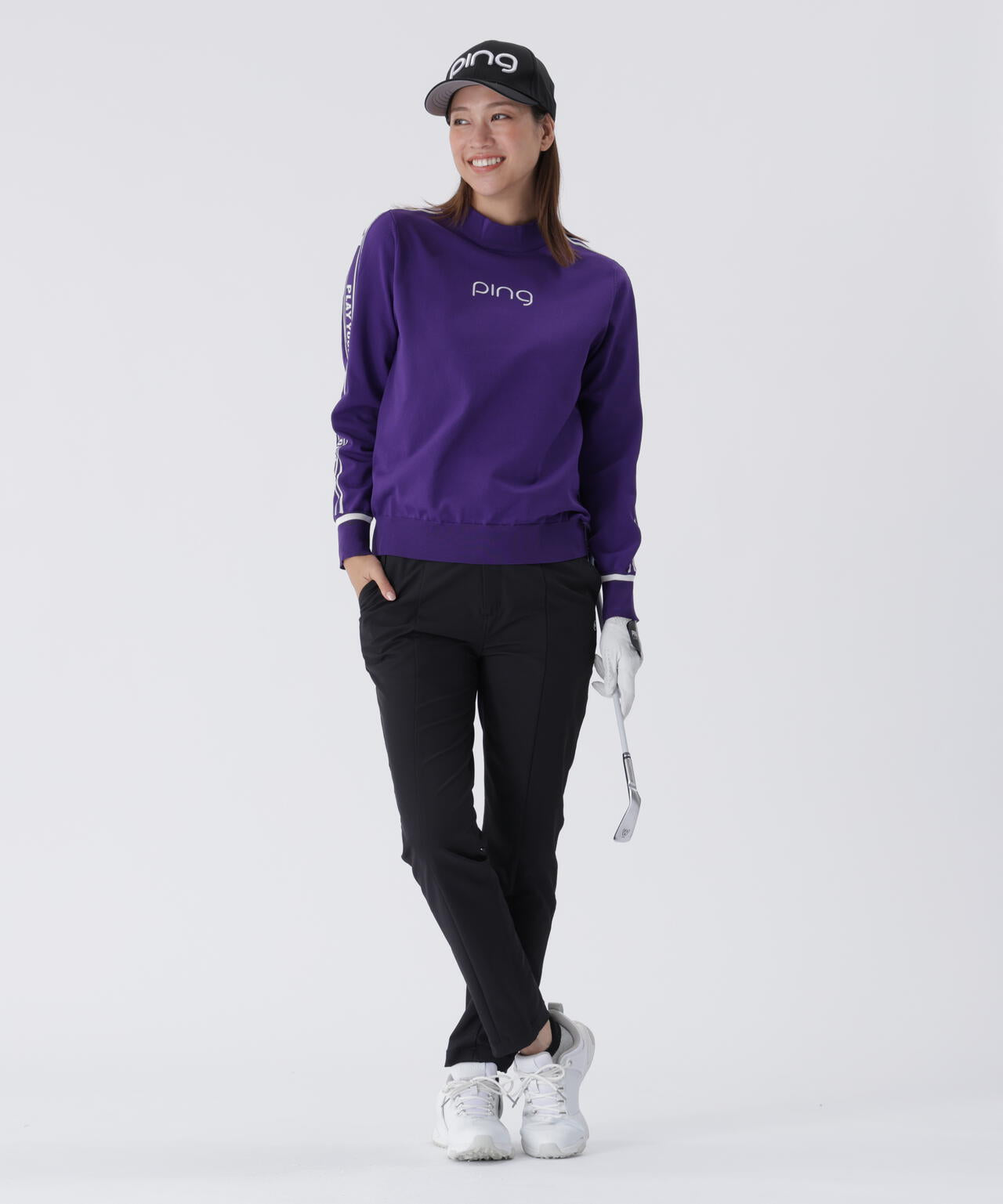 【PING APPAREL】ロゴジャカードハイネックニット <LADIES LINE> (LADIES)