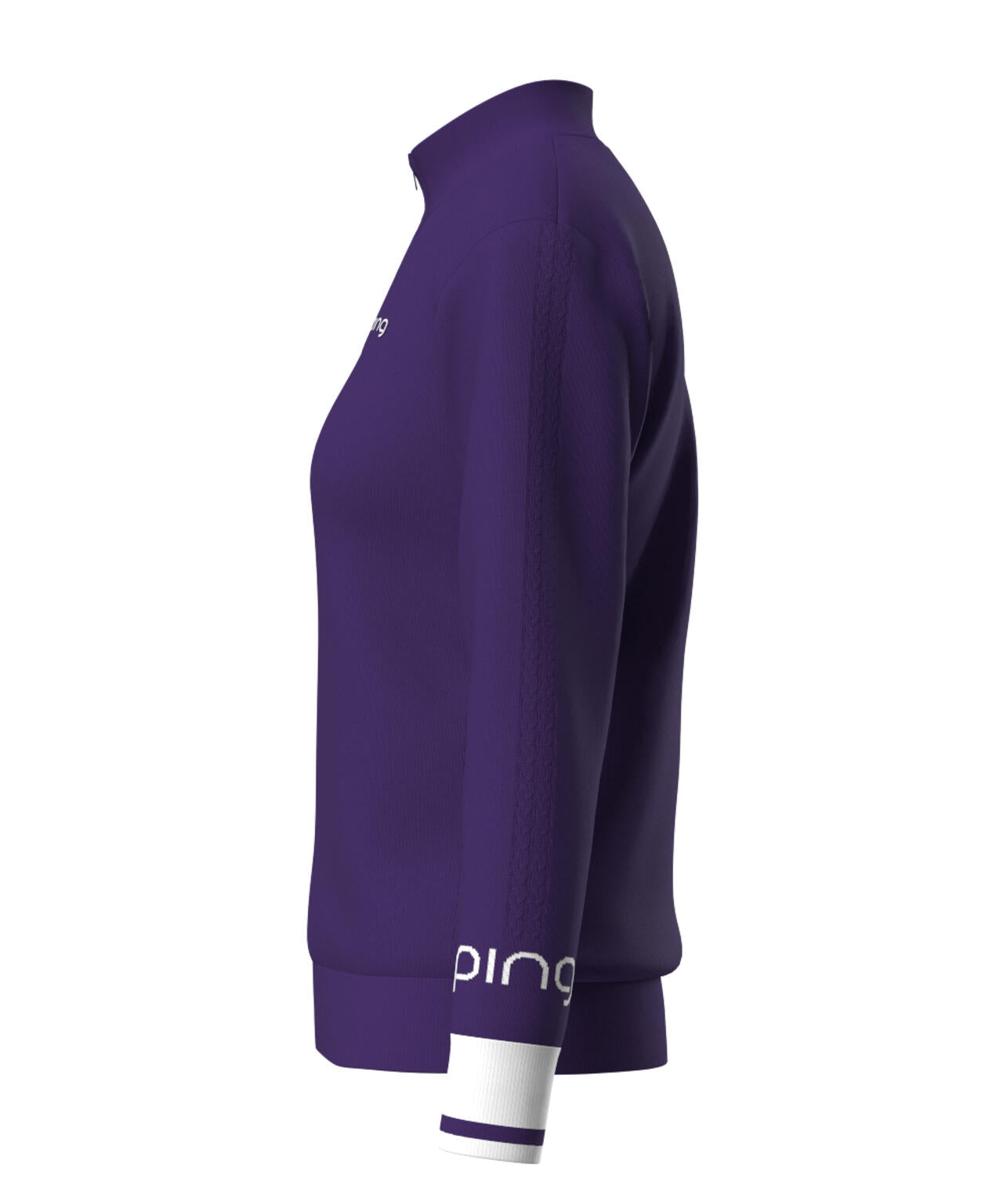 【PING APPAREL】ハーフジップ袖ロゴジャカードニット <LADIES LINE> (LADIES)