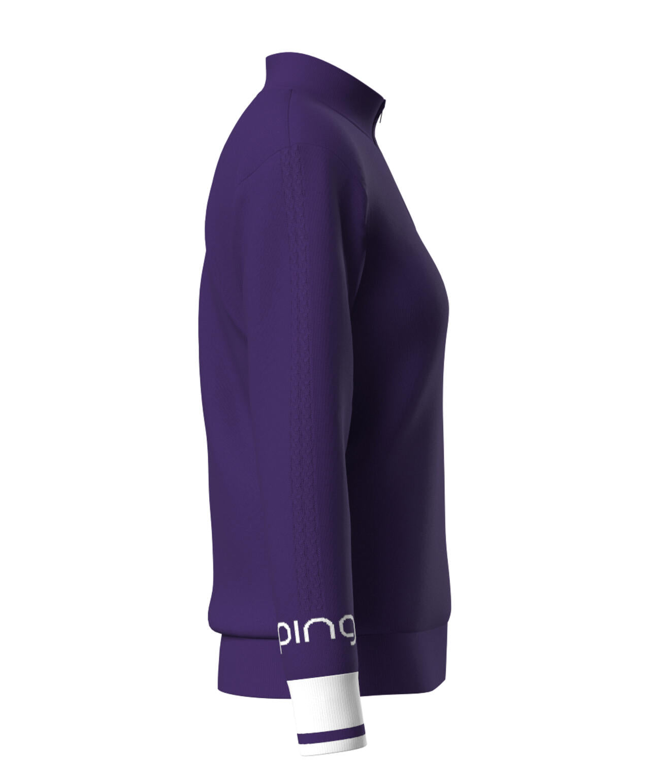 【PING APPAREL】ハーフジップ袖ロゴジャカードニット <LADIES LINE> (LADIES)