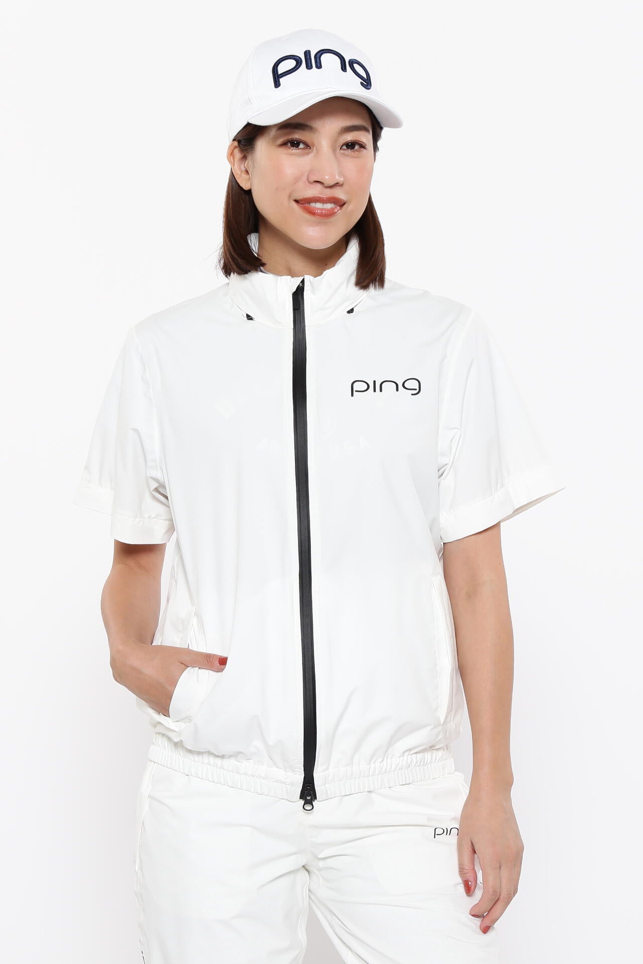 【PING APPAREL】ダーミザクスレインウェアトップ&ボトムセット <GOLD> (LADIES)