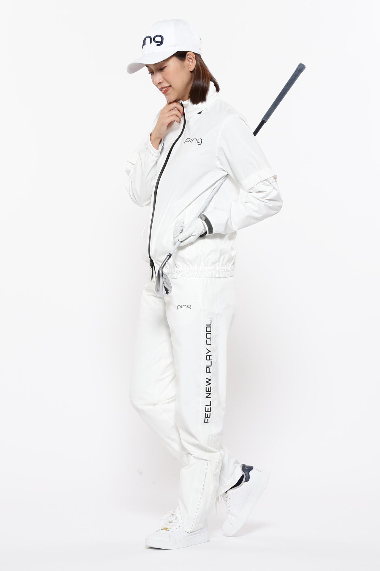 【PING APPAREL】ダーミザクスレインウェアトップ&ボトムセット <GOLD> (LADIES)
