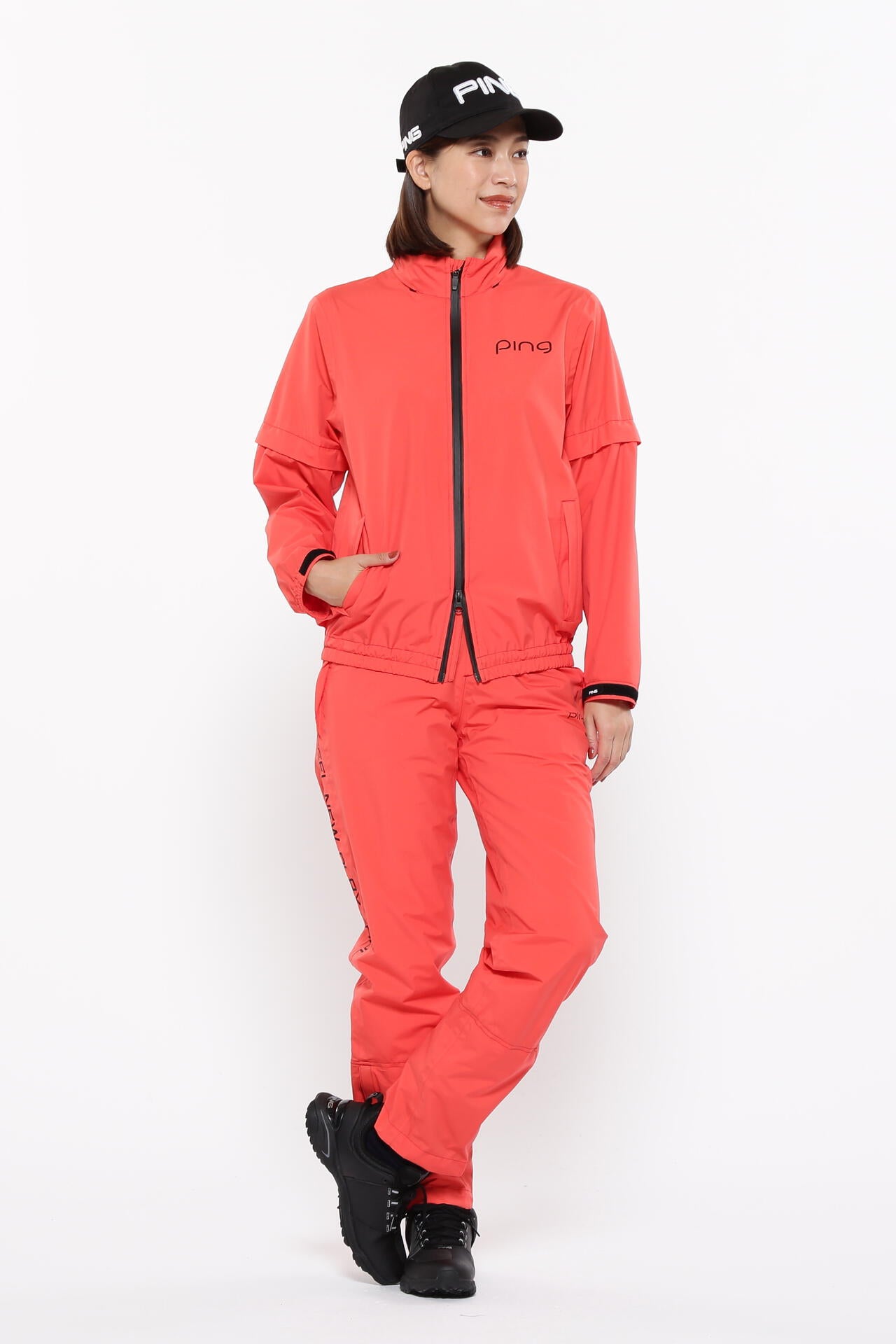 【PING APPAREL】ダーミザクスレインウェアトップ&ボトムセット <GOLD> (LADIES)