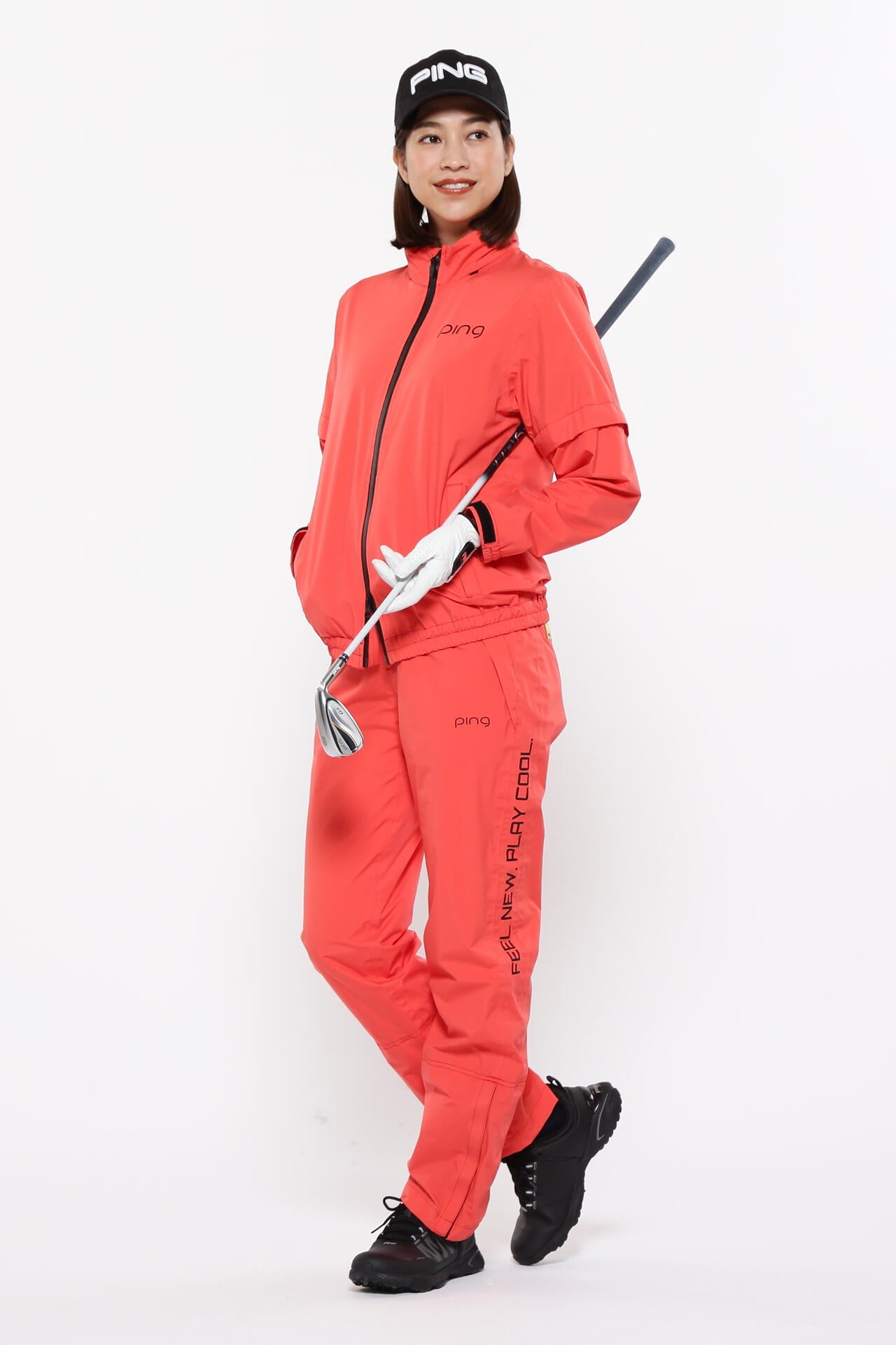 【PING APPAREL】ダーミザクスレインウェアトップ&ボトムセット <GOLD> (LADIES)
