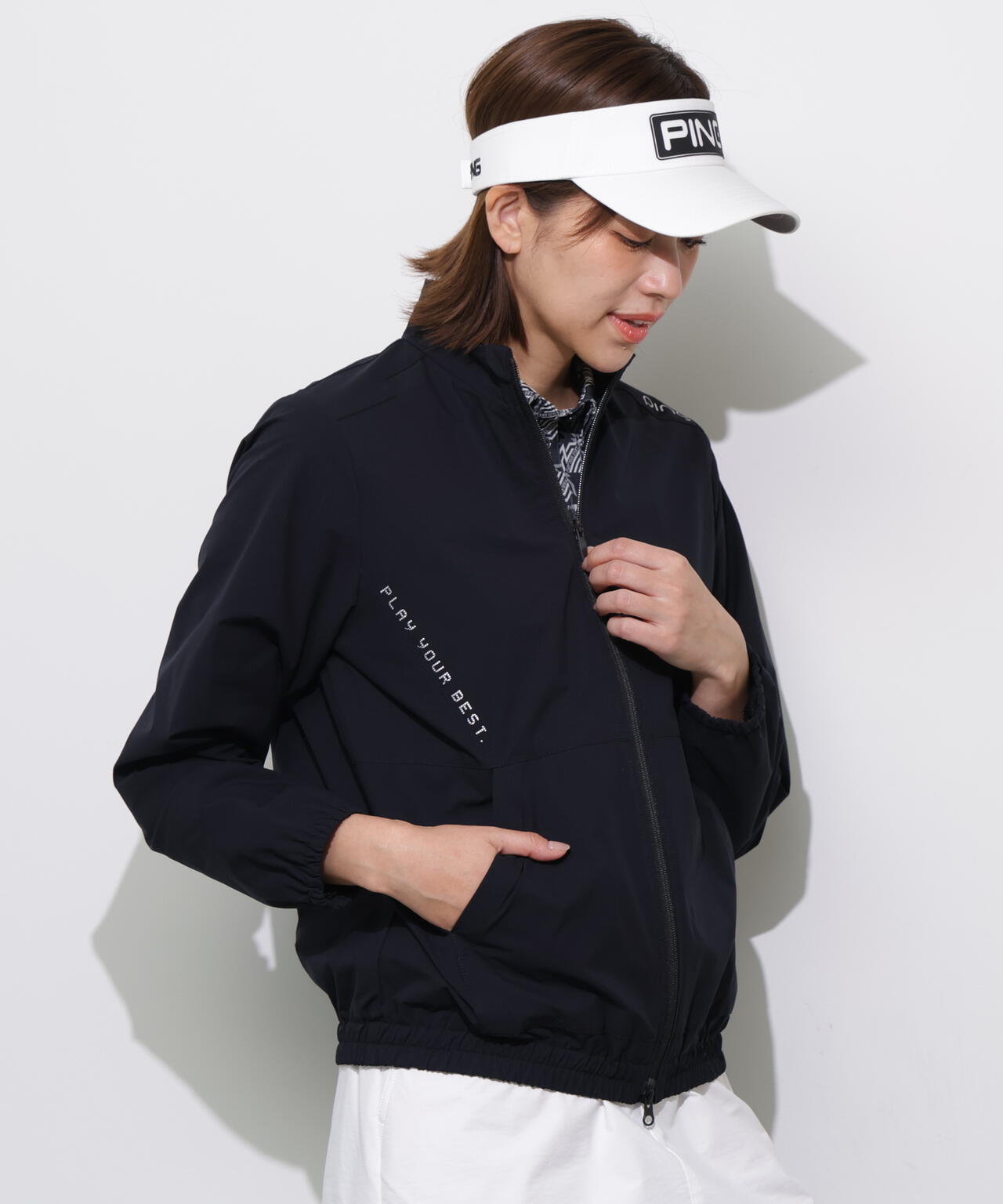 【PING APPAREL】テラエステルストレッチ2WAY撥水ブルゾン <PERFORMANCE> (LADIES)