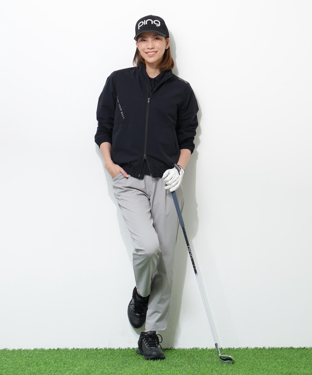 【PING APPAREL】テラエステルストレッチ2WAY撥水ブルゾン <PERFORMANCE> (LADIES)