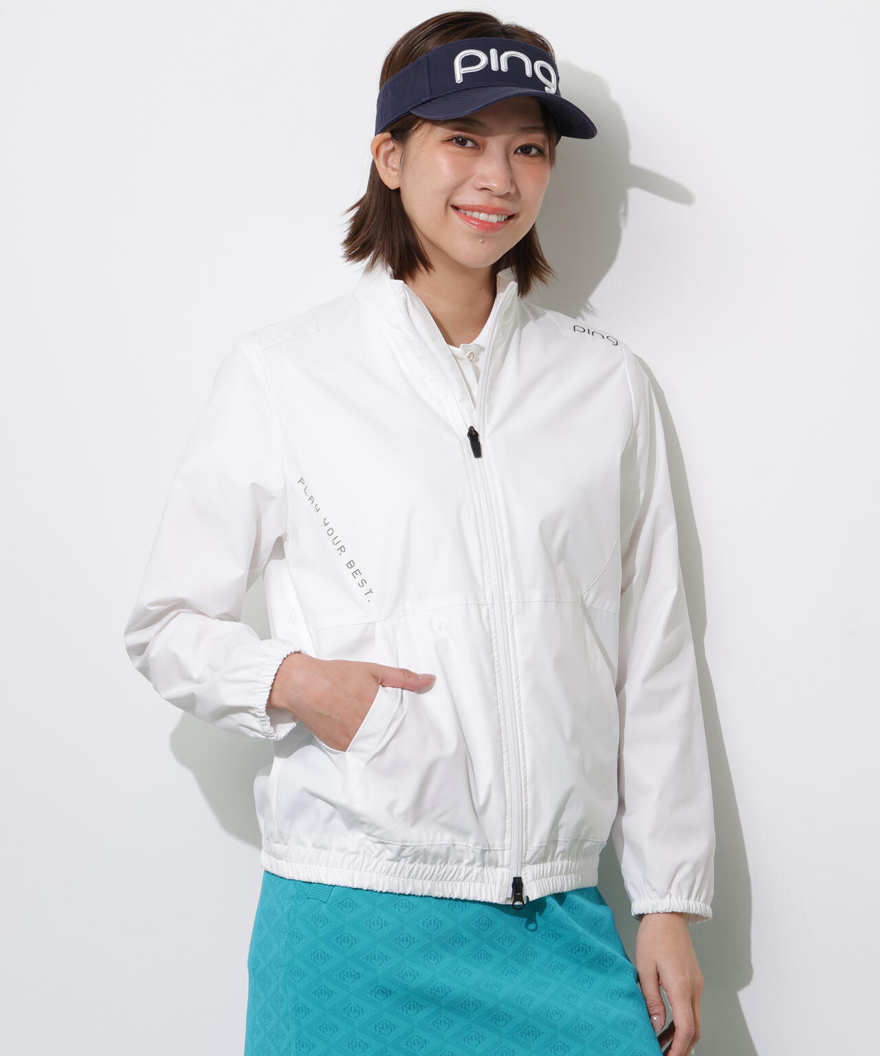 【PING APPAREL】テラエステルストレッチ2WAY撥水ブルゾン <PERFORMANCE> (LADIES)