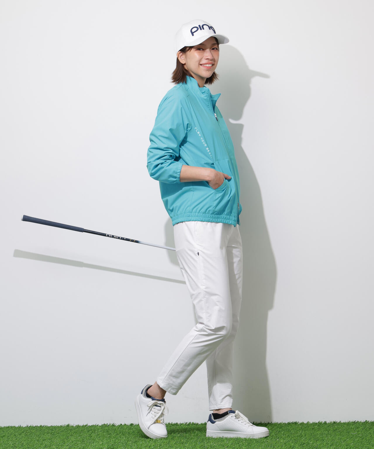 【PING APPAREL】テラエステルストレッチ2WAY撥水ブルゾン <PERFORMANCE> (LADIES)