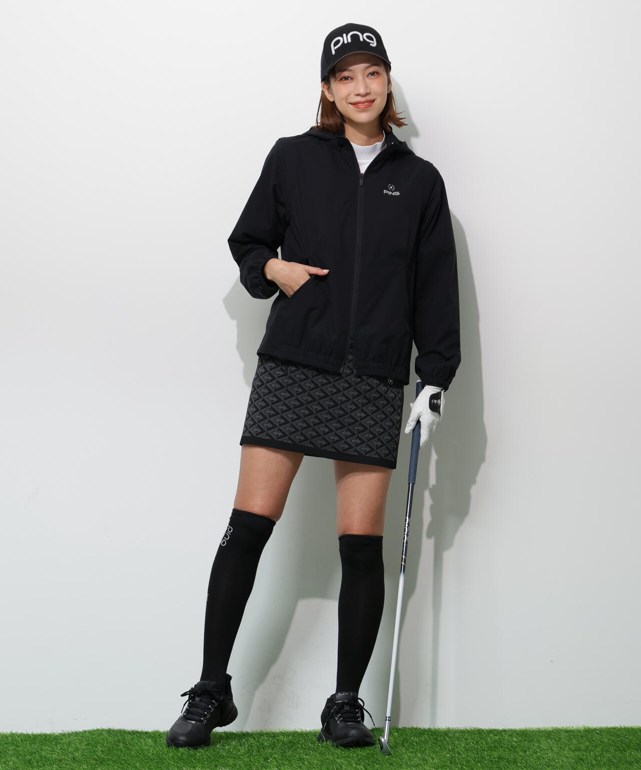 【PING APPAREL】3WAY撥水フルジップフーディーブルゾン <GOLD> (LADIES)