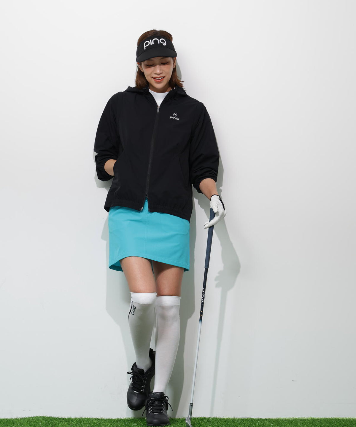 【PING APPAREL】3WAY撥水フルジップフーディーブルゾン <GOLD> (LADIES)