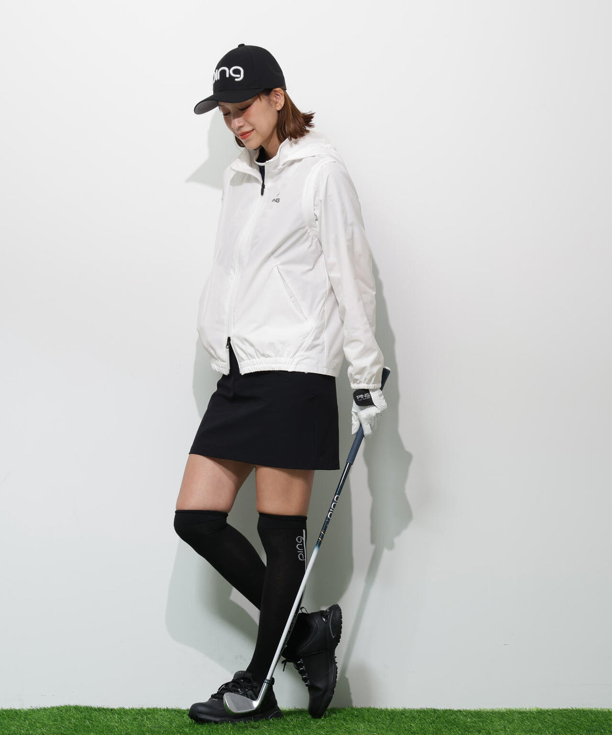 【PING APPAREL】3WAY撥水フルジップフーディーブルゾン <GOLD> (LADIES)
