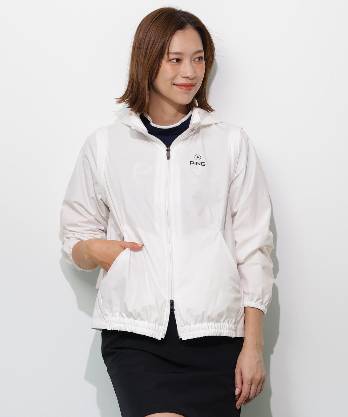【PING APPAREL】3WAY撥水フルジップフーディーブルゾン <GOLD> (LADIES)