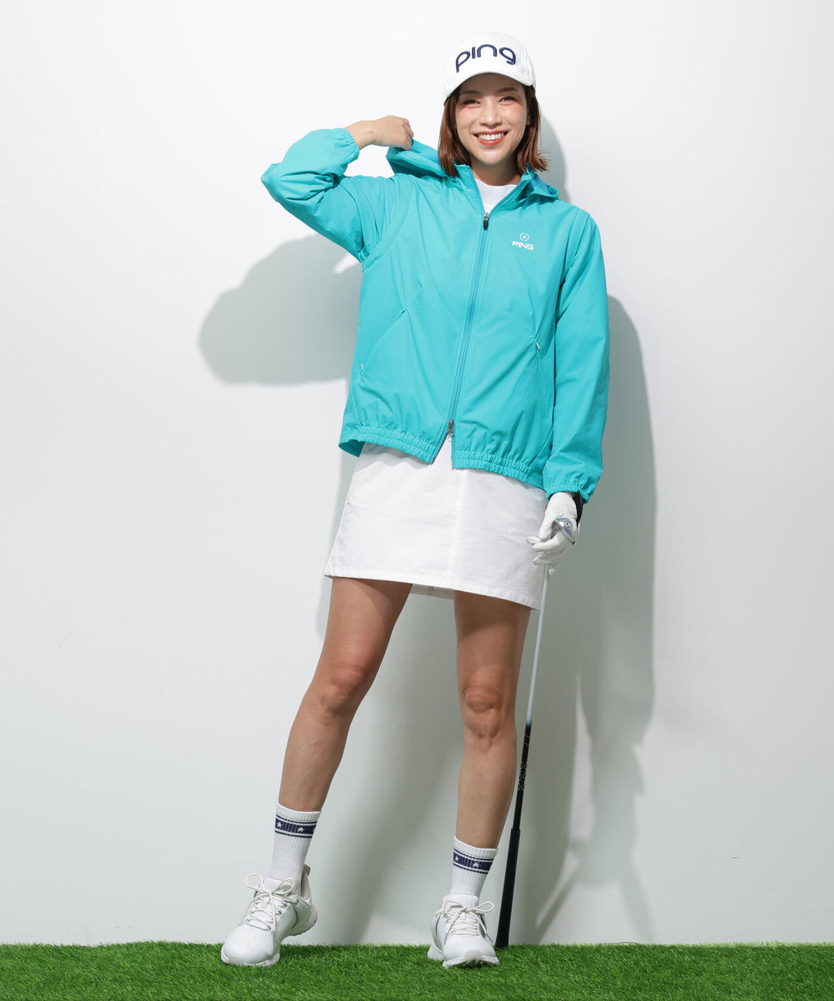 【PING APPAREL】3WAY撥水フルジップフーディーブルゾン <GOLD> (LADIES)