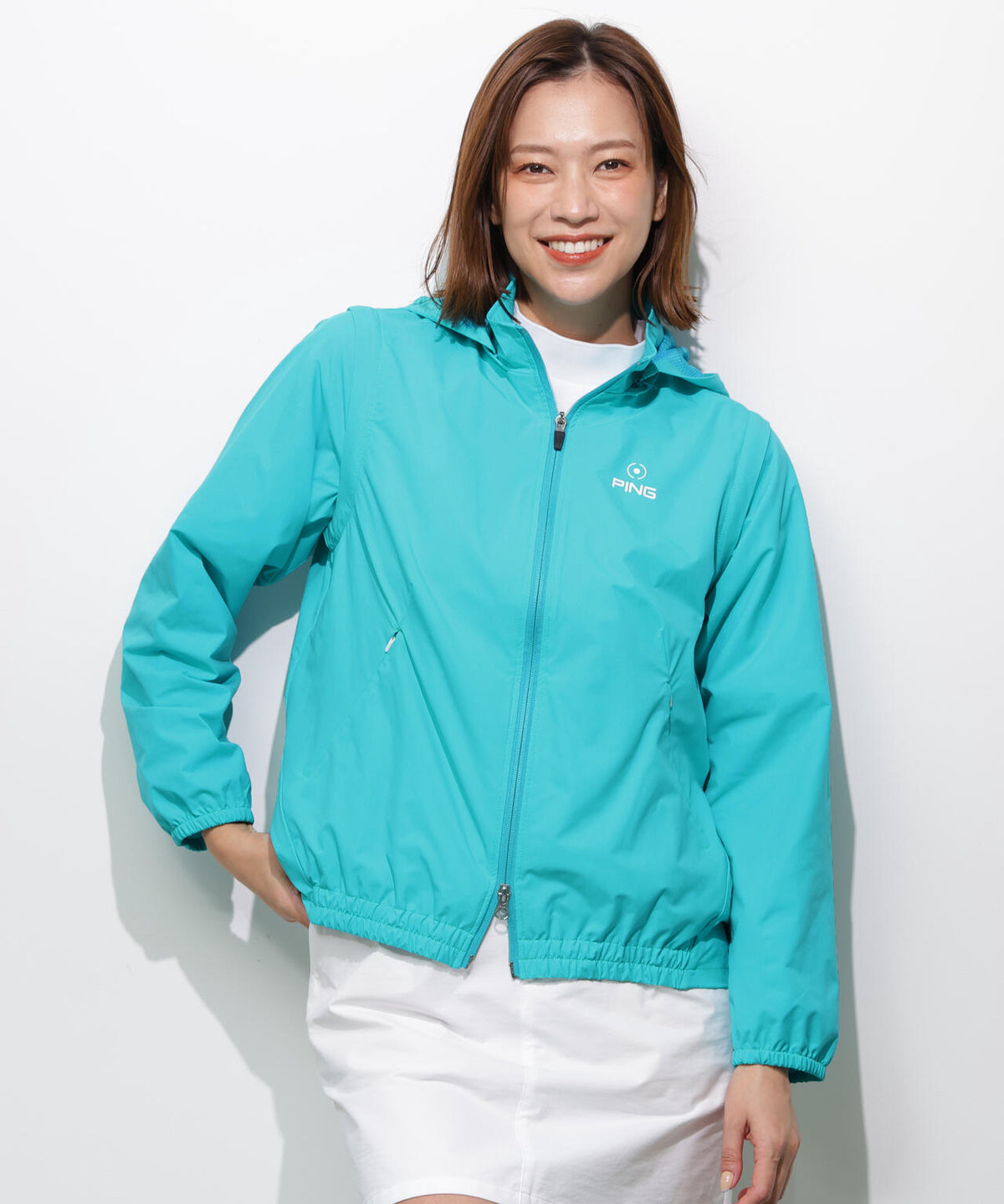 【PING APPAREL】3WAY撥水フルジップフーディーブルゾン <GOLD> (LADIES)