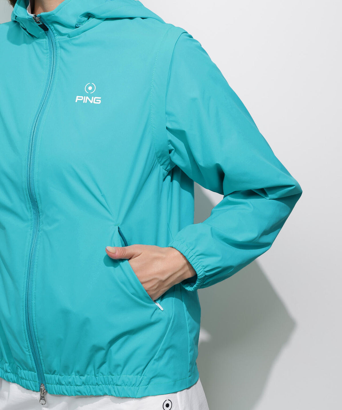 【PING APPAREL】3WAY撥水フルジップフーディーブルゾン <GOLD> (LADIES)