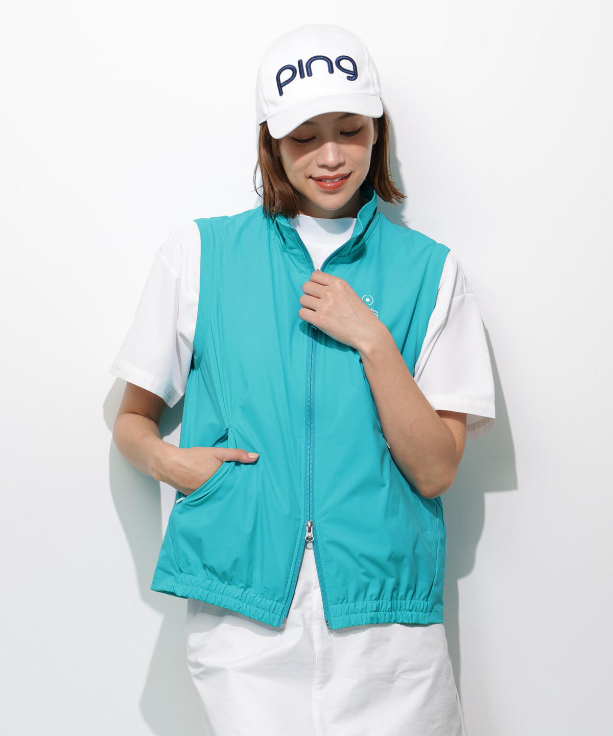 【PING APPAREL】3WAY撥水フルジップフーディーブルゾン <GOLD> (LADIES)