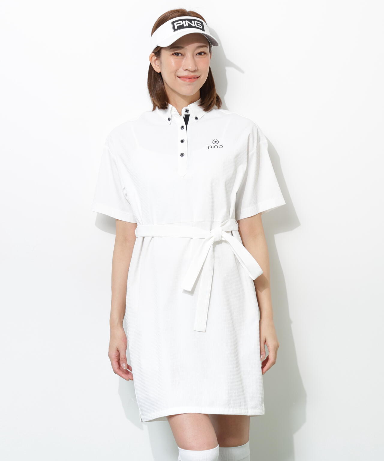 【PING APPAREL】【吸汗速乾・ストレッチ】サッカーワンピース <GOLD> (LADIES)