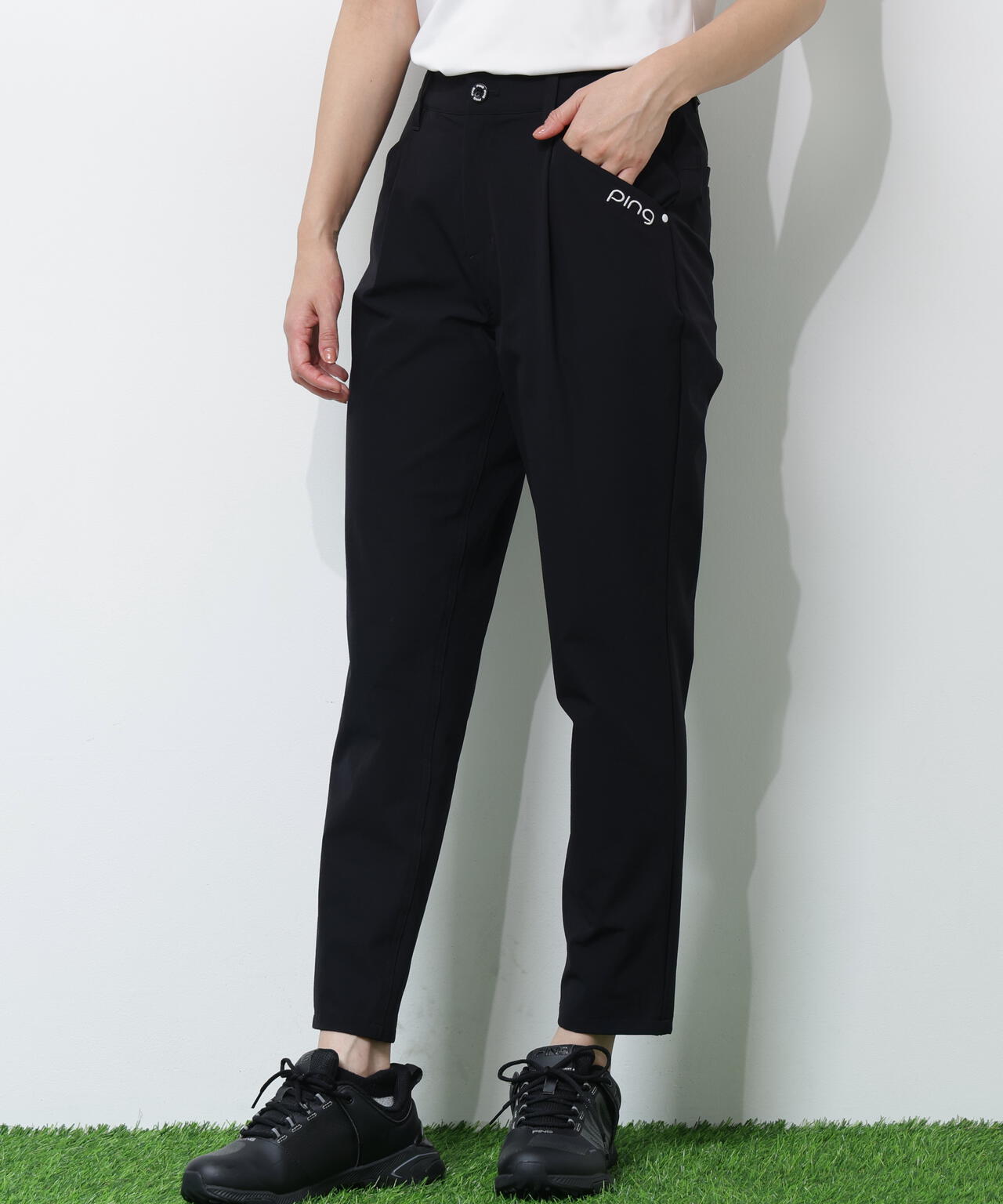【PING APPAREL】全方向ストレッチ二重織フィット&ストレッチワンタックテーパードパンツ<PERFORMANCE> (LADIES)