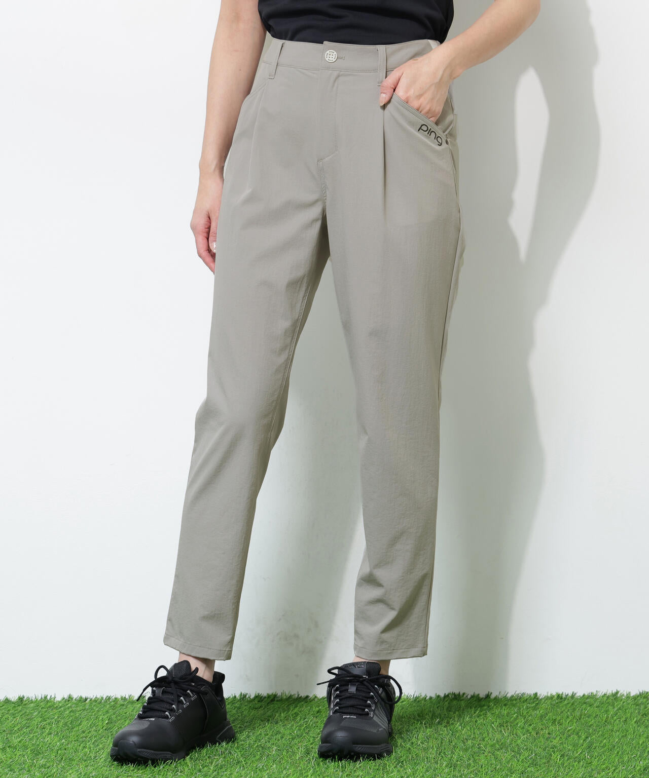 【PING APPAREL】全方向ストレッチ二重織フィット&ストレッチワンタックテーパードパンツ<PERFORMANCE> (LADIES)