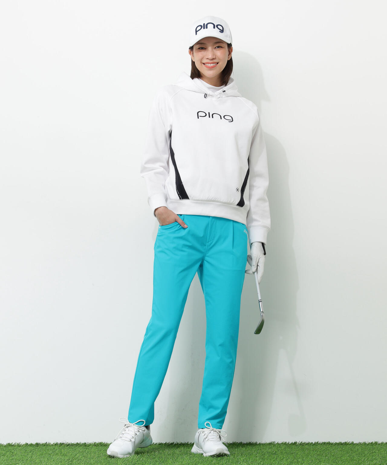 【PING APPAREL】全方向ストレッチ二重織フィット&ストレッチワンタックテーパードパンツ<PERFORMANCE> (LADIES)