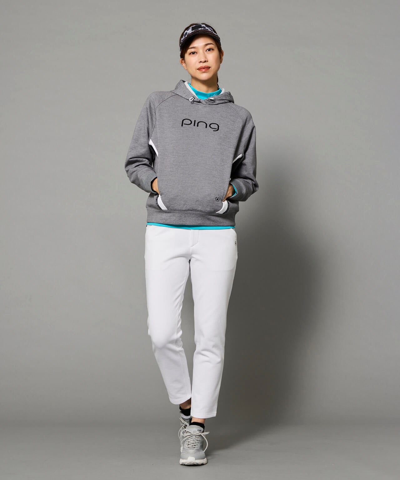 【PING APPAREL】全方向ストレッチ 接結裏メッシュスウェットテーパードパンツ <PERFORMANCE> (LADIES)