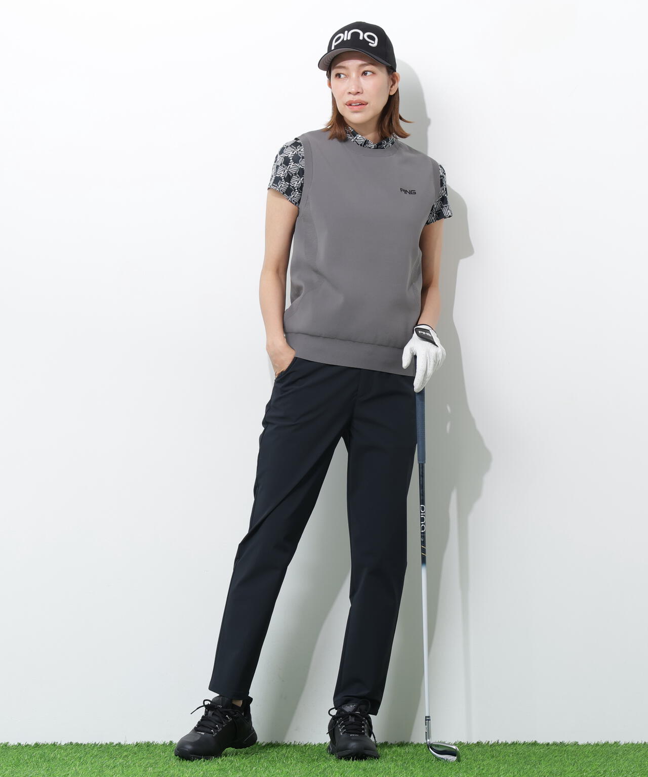 【PING APPAREL】全方向ストレッチドライタッチリップストップパンツ <GOLD> (LADIES)