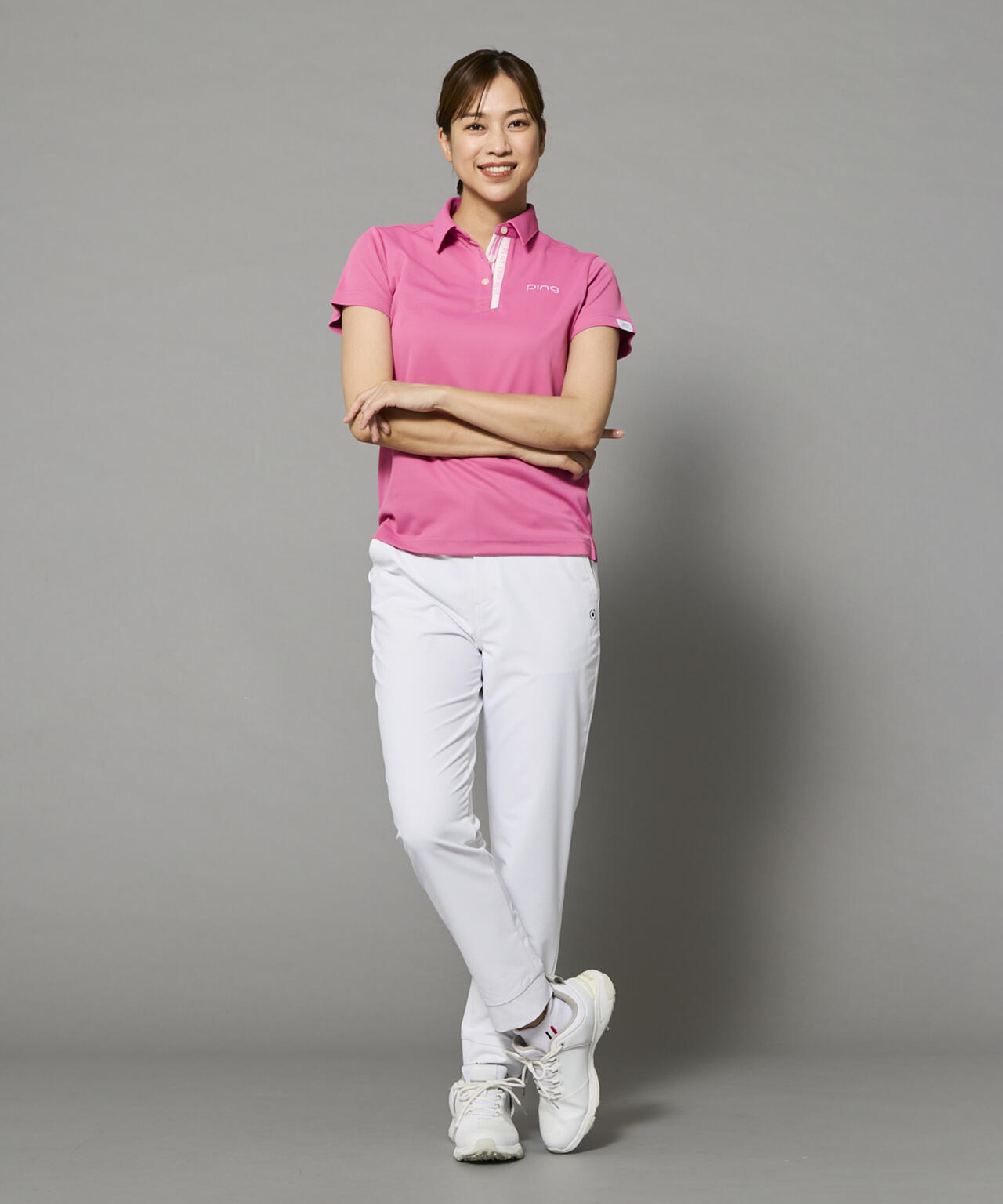 【PING APPAREL】全方向ストレッチドビー裾スリットテーパードパンツ <PERFORMANCE> (LADIES)