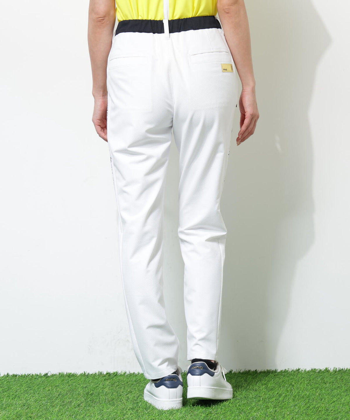 【PING APPAREL】【UVカット・透け防止・ストレッチ】ドビーテーパードパンツ <GOLD> (LADIES)