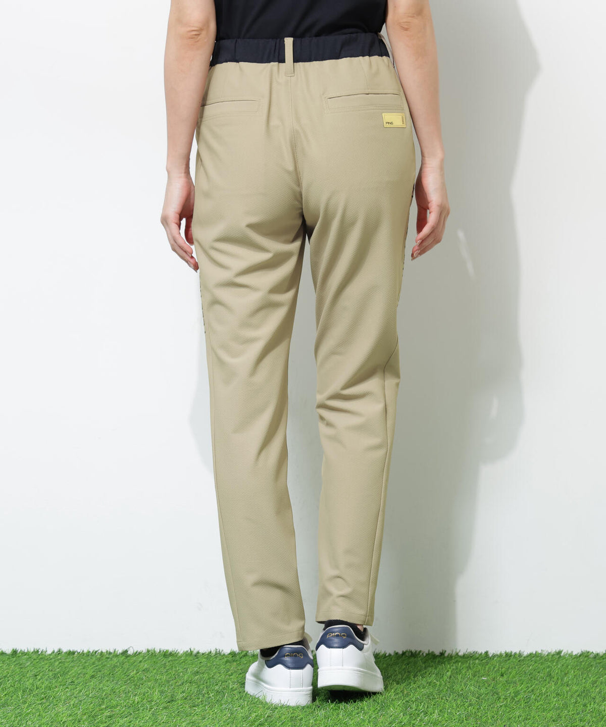 【PING APPAREL】【UVカット・透け防止・ストレッチ】ドビーテーパードパンツ <GOLD> (LADIES)