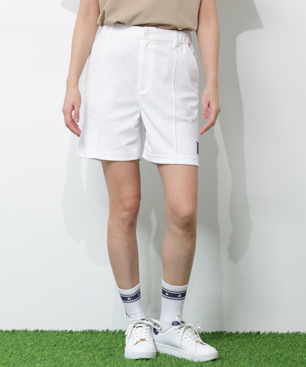 【PING APPAREL】全方向ストレッチダブルフェイスドライミックスアイストーンショートパンツ <NATIVE> (LADIES)