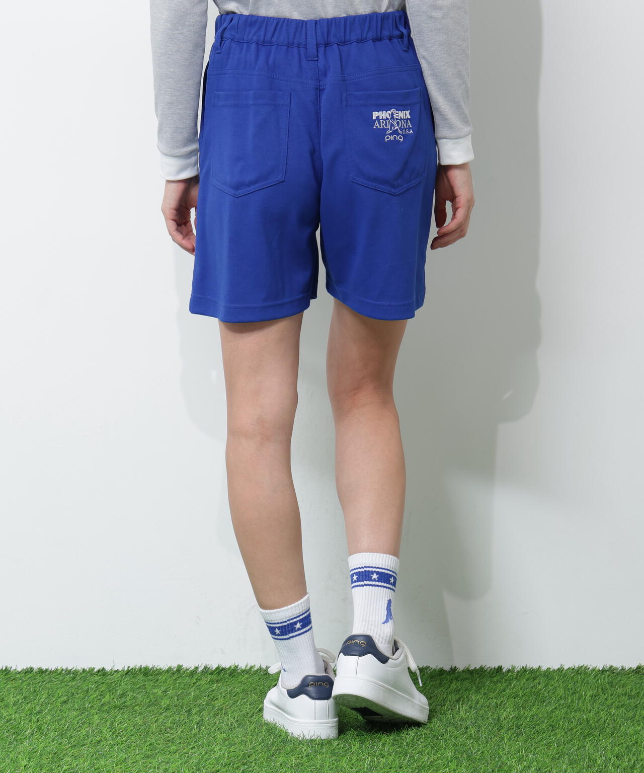 【PING APPAREL】全方向ストレッチダブルフェイスドライミックスアイストーンショートパンツ <NATIVE> (LADIES)