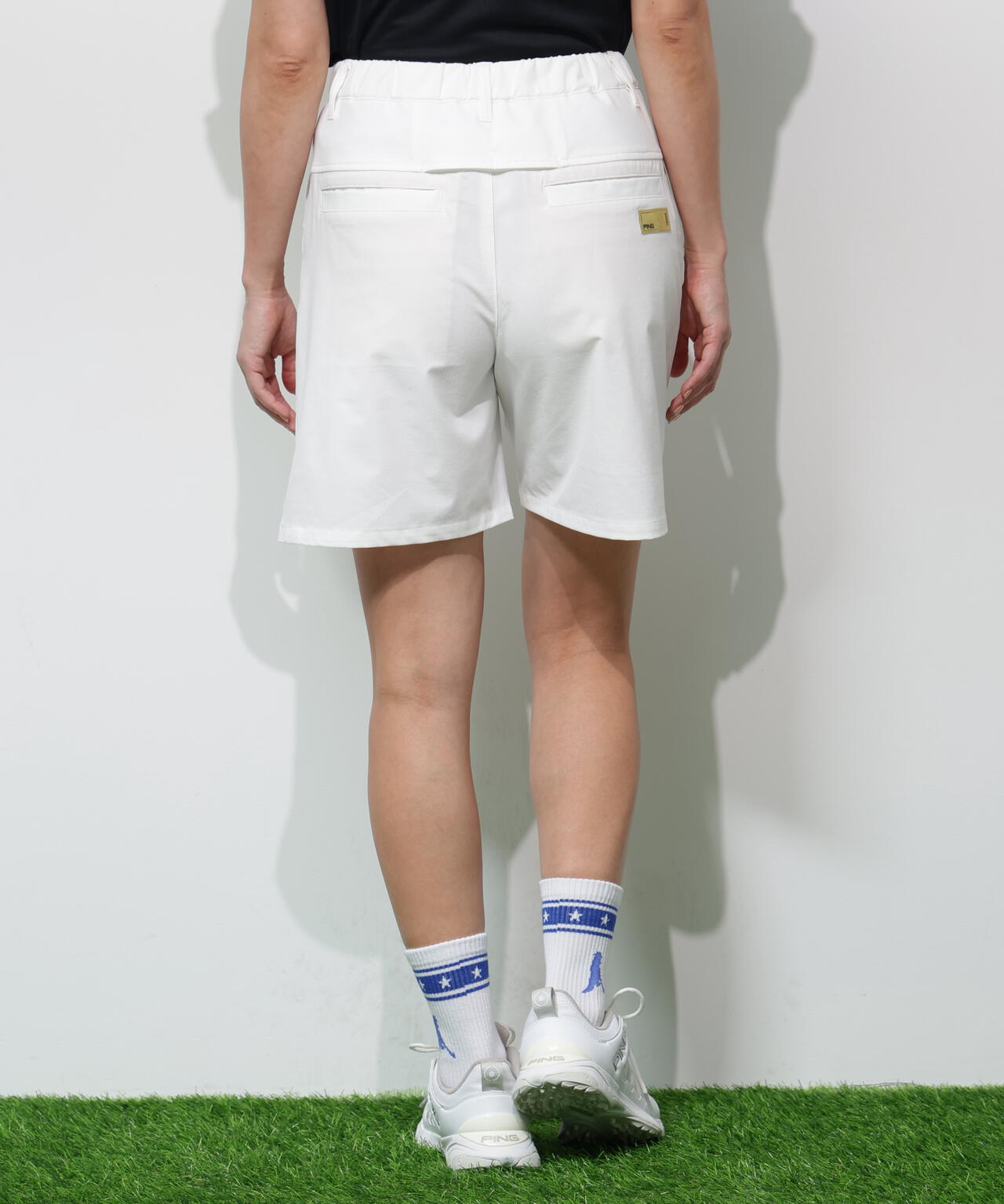 【PING APPAREL】全方向ストレッチドライタッチリップストップショートパンツ <GOLD> (LADIES)